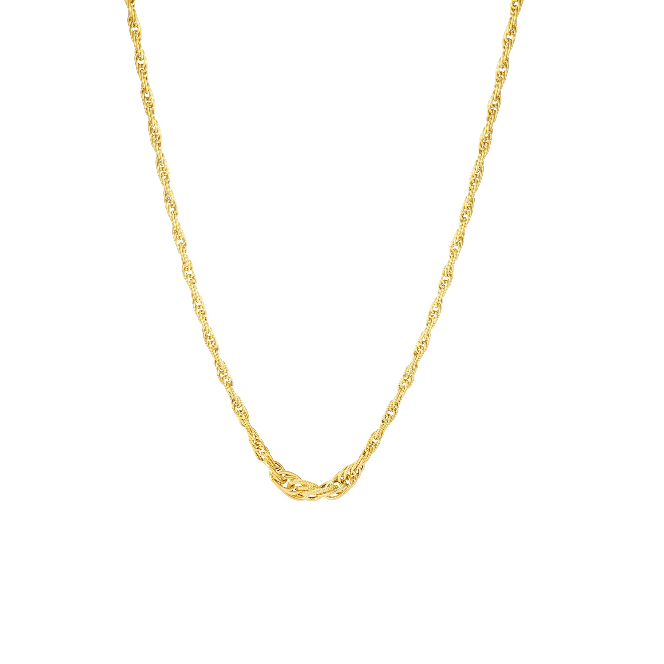 18K Pure Gold Elegant Linked Chain