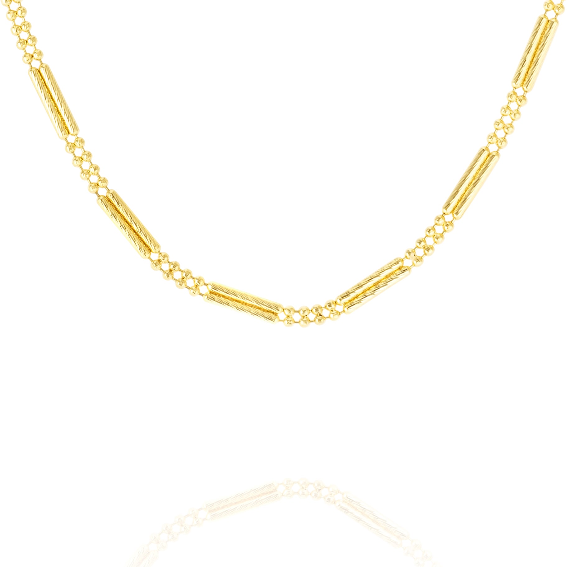18K Pure Gold 2 Layer Seed Chain