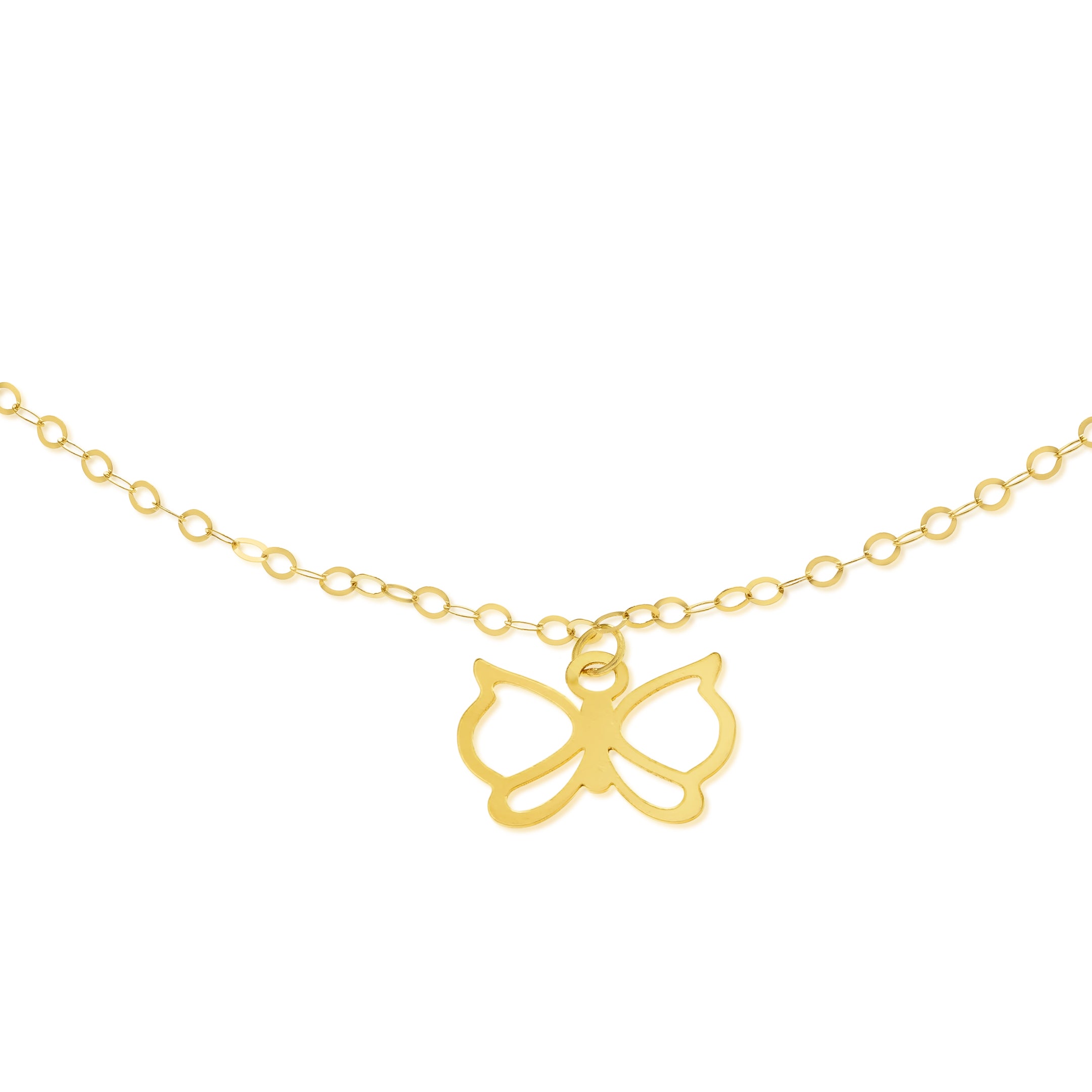 18K Pure Gold Fine Butterfly Bracelet