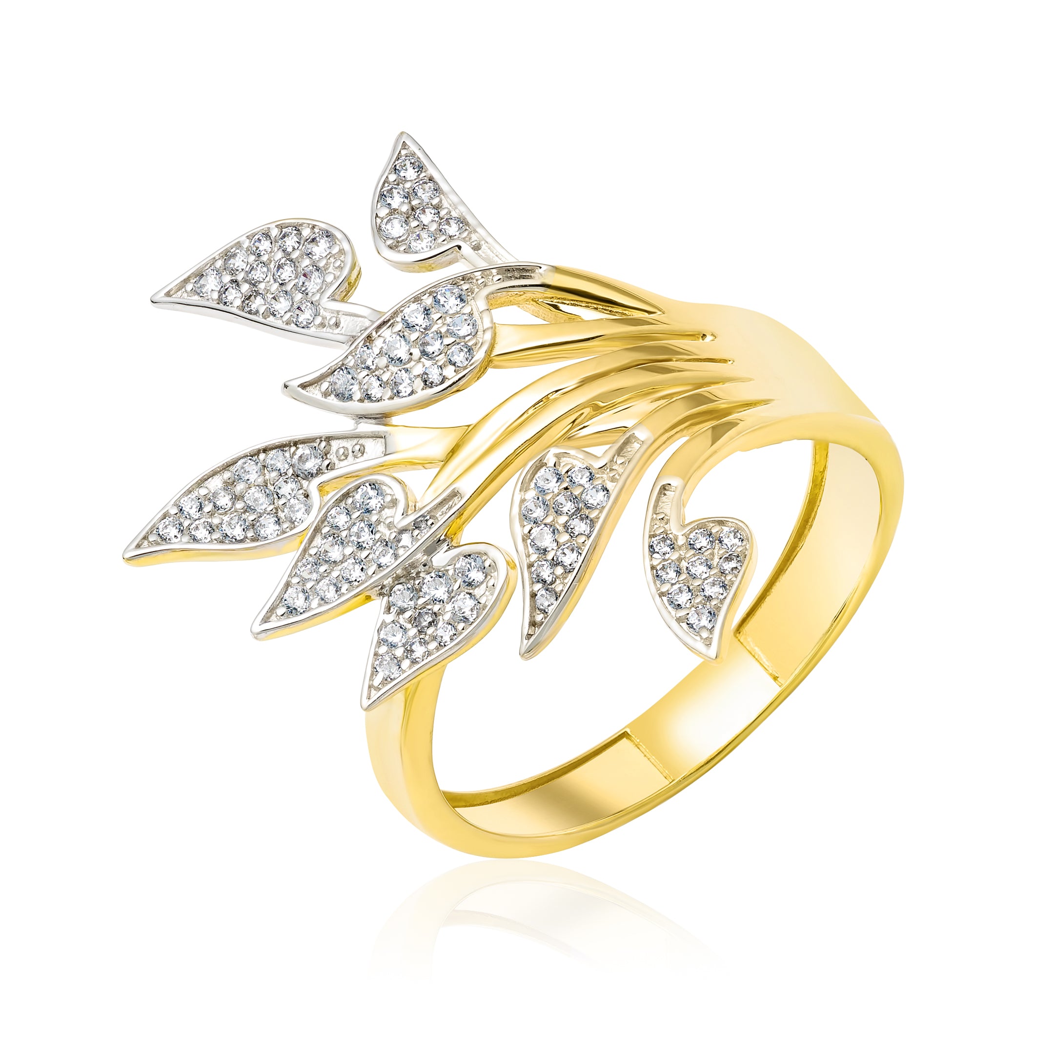 18K Pure Gold Flower Ring
