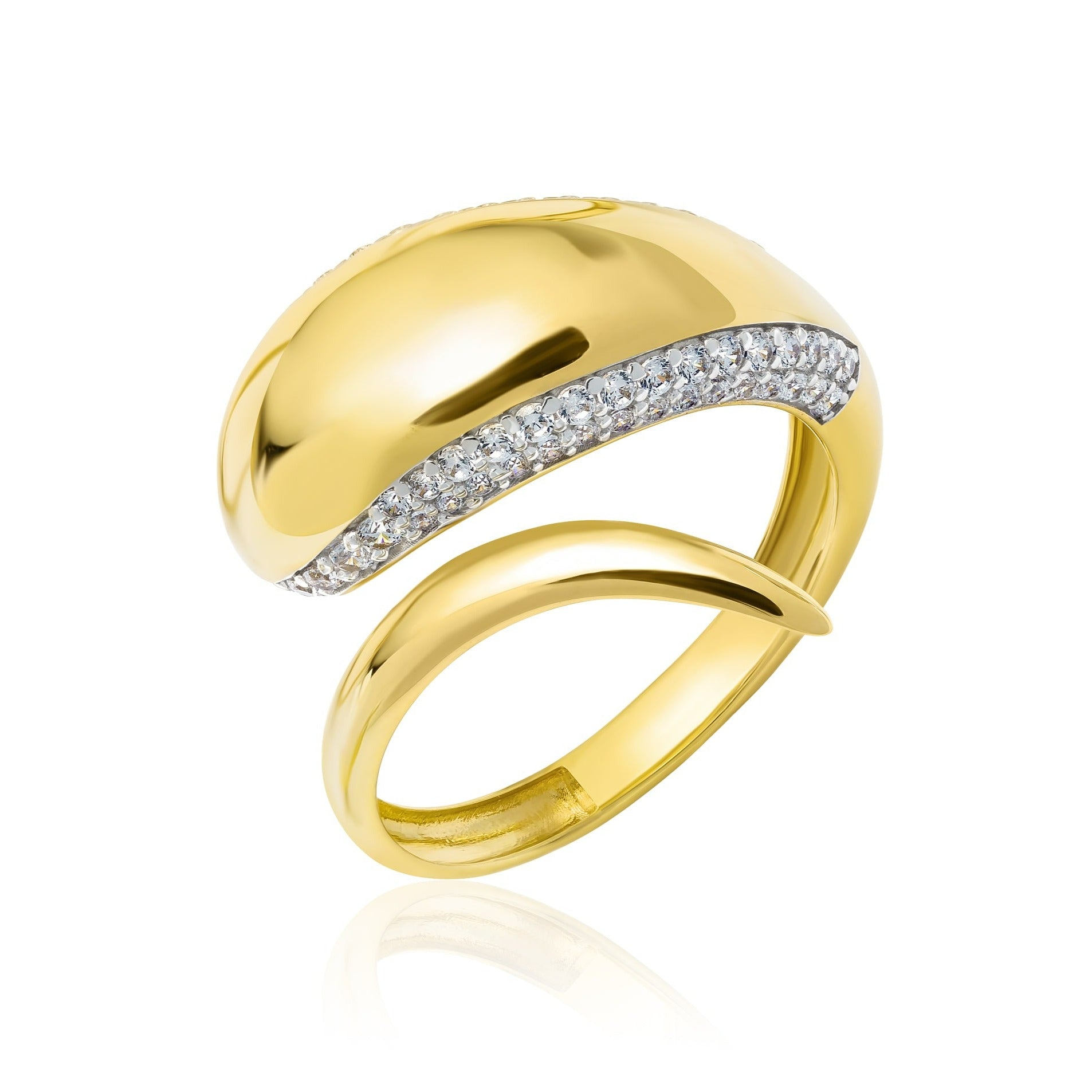 18K Pure Gold Snake Ring