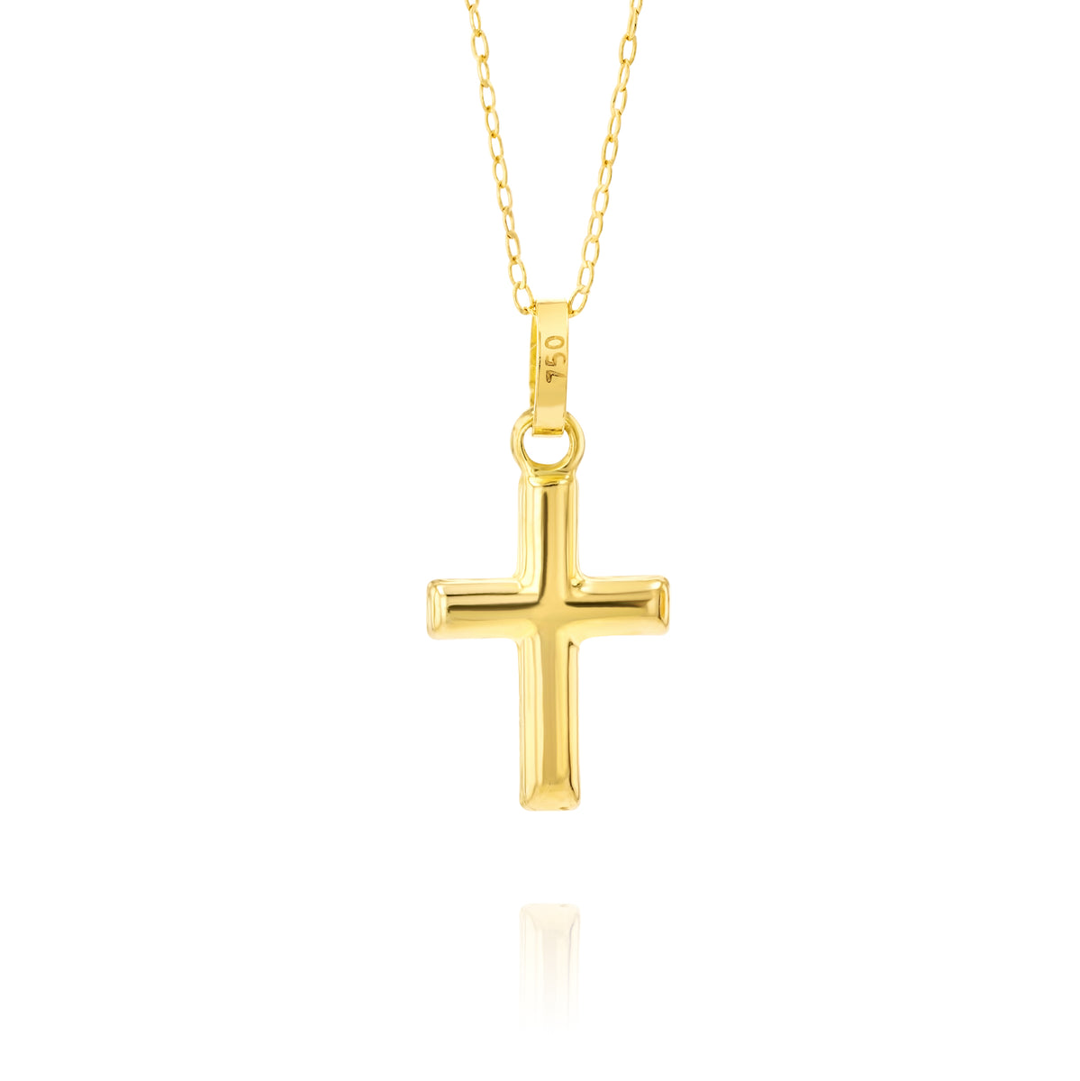 18K Pure Gold Cross Necklace Tala Gold Collection
