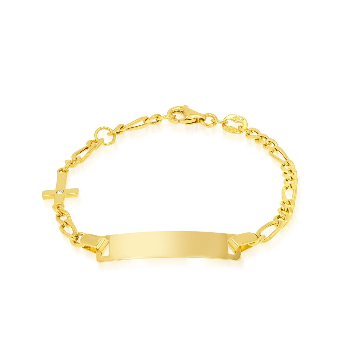 Enchanted Cross Link Bracelet, Gold/Black main image 0