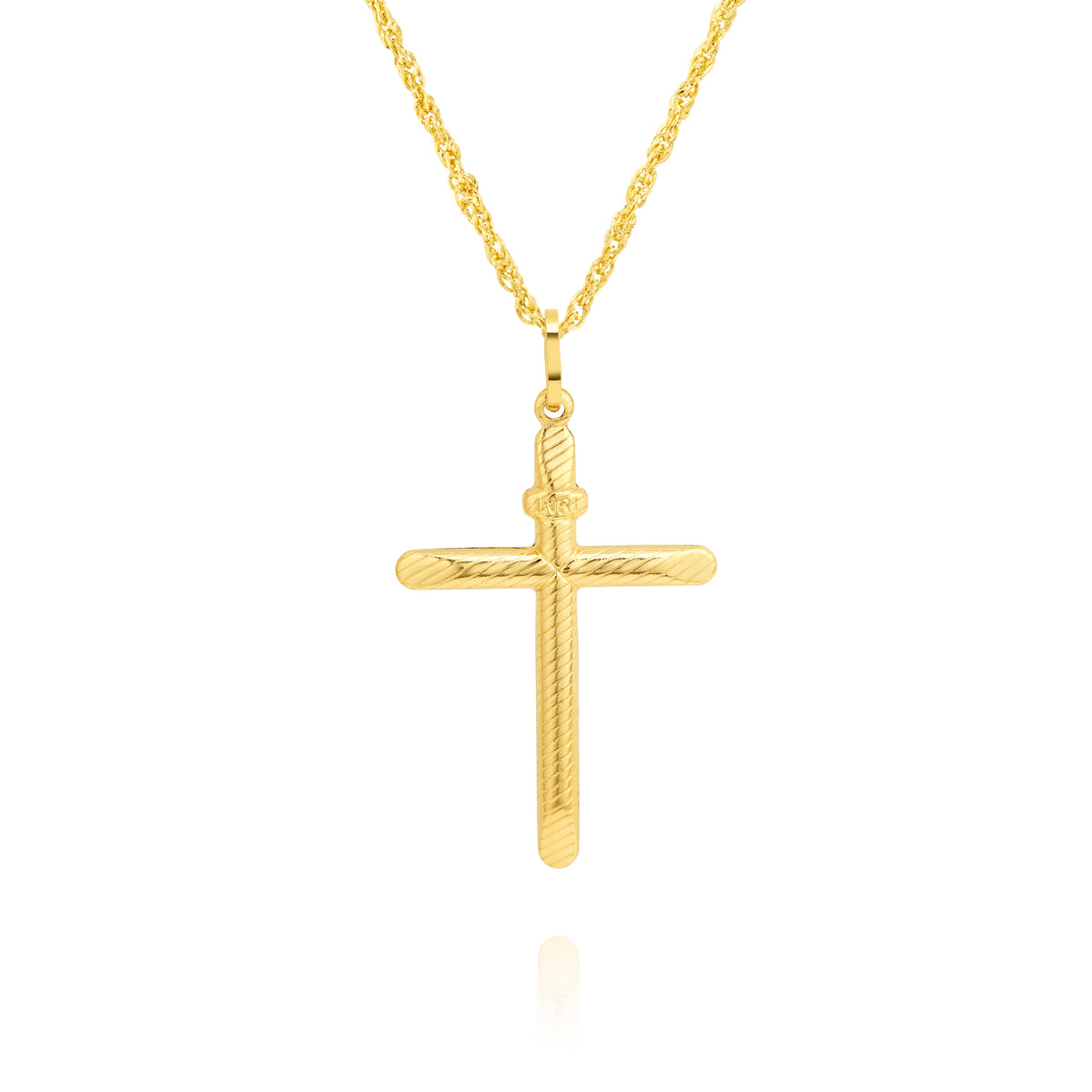 18K Pure Gold Cross Necklace Tala Gold Collection