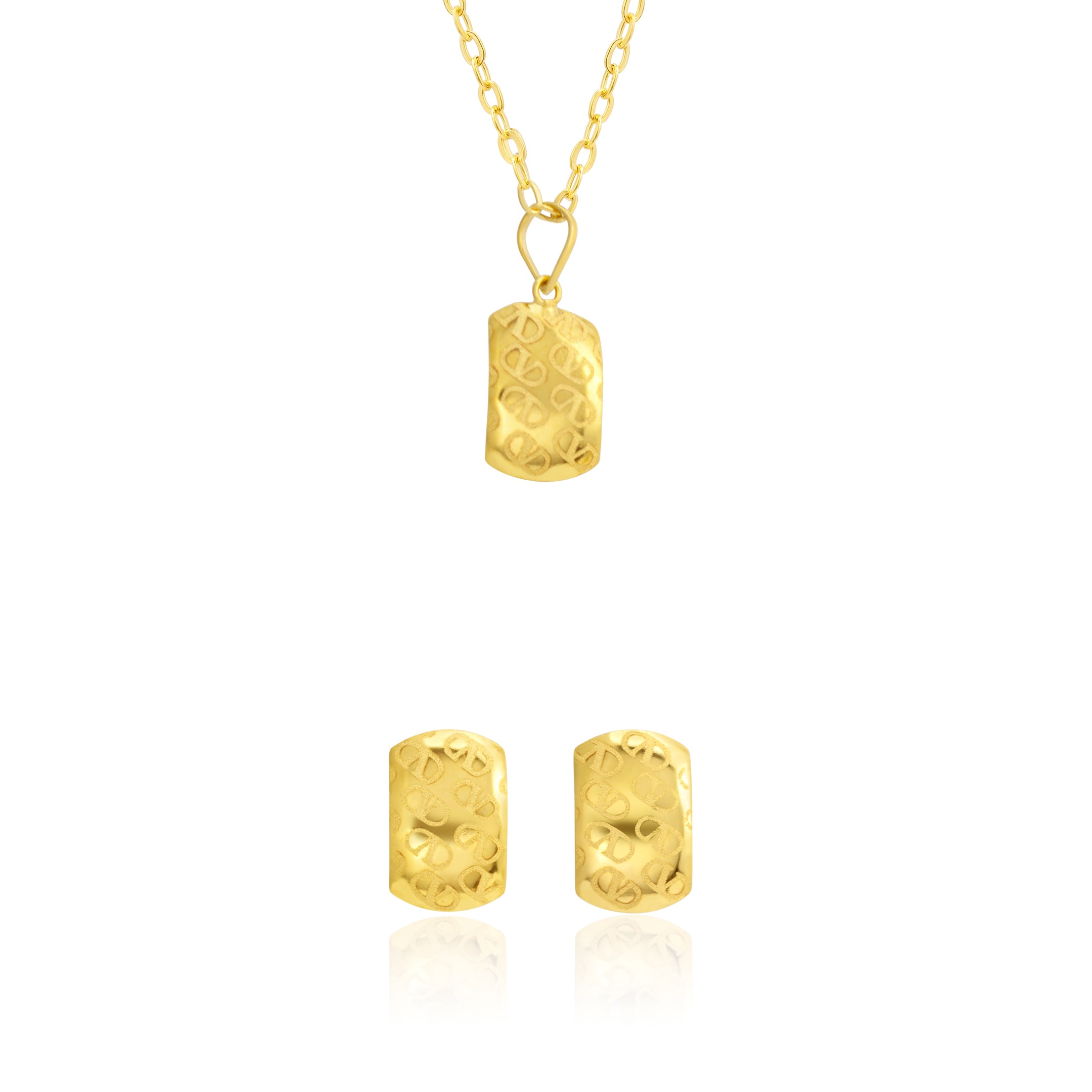 18K Pure Gold C.V.D Clip Jewelry Set