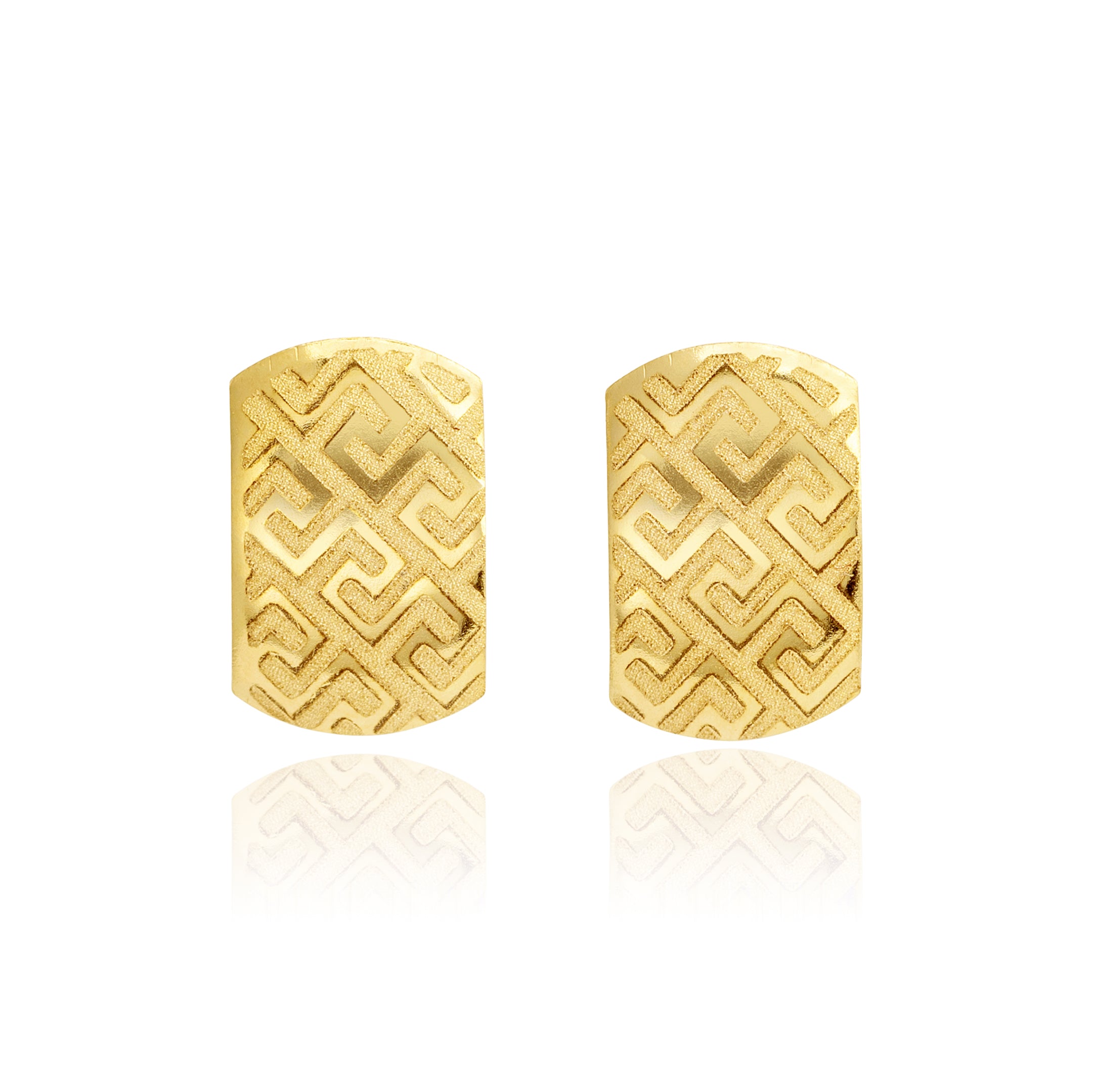 18K Pure Gold F.F Stud Earring Set