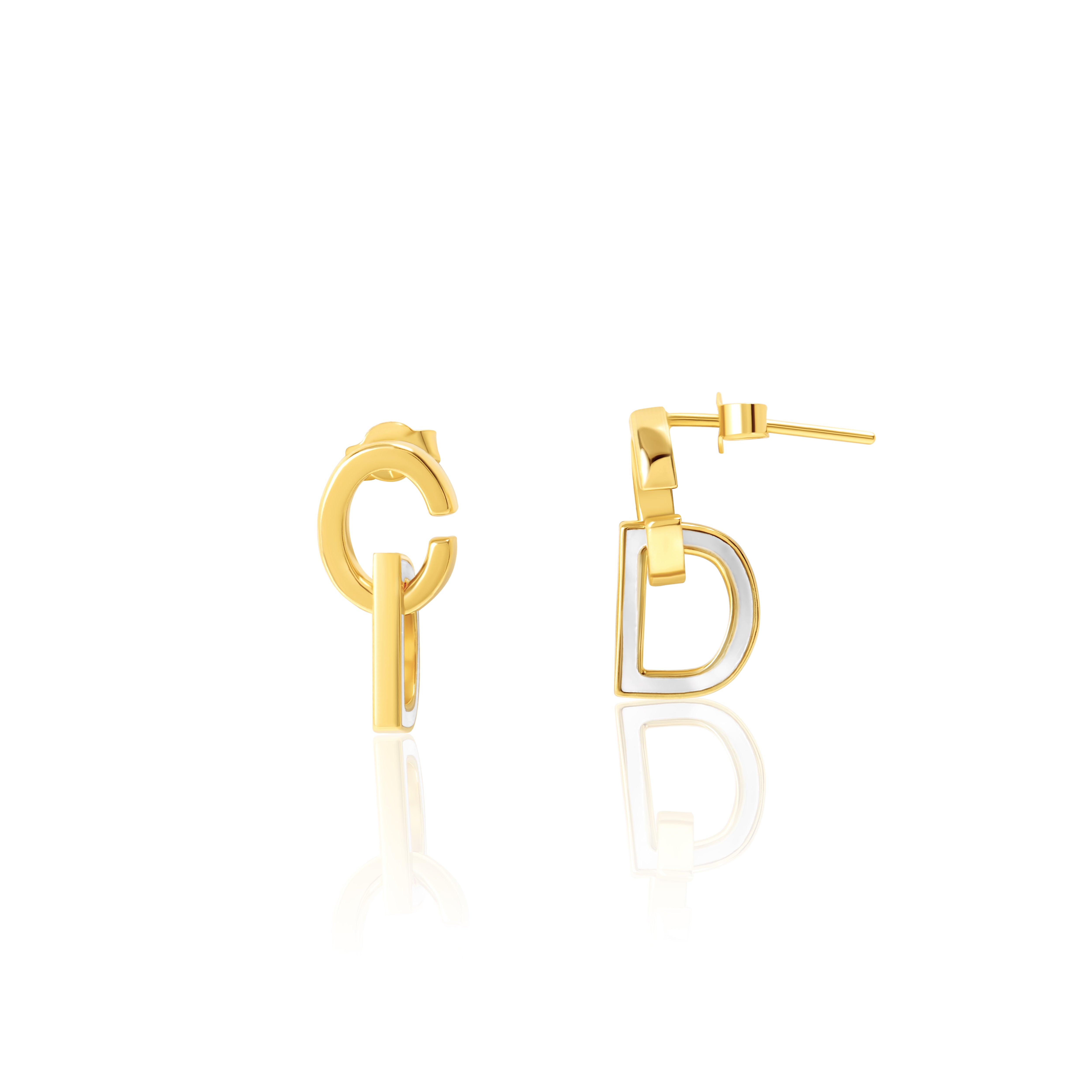 18K Pure Gold C.D Earring Set