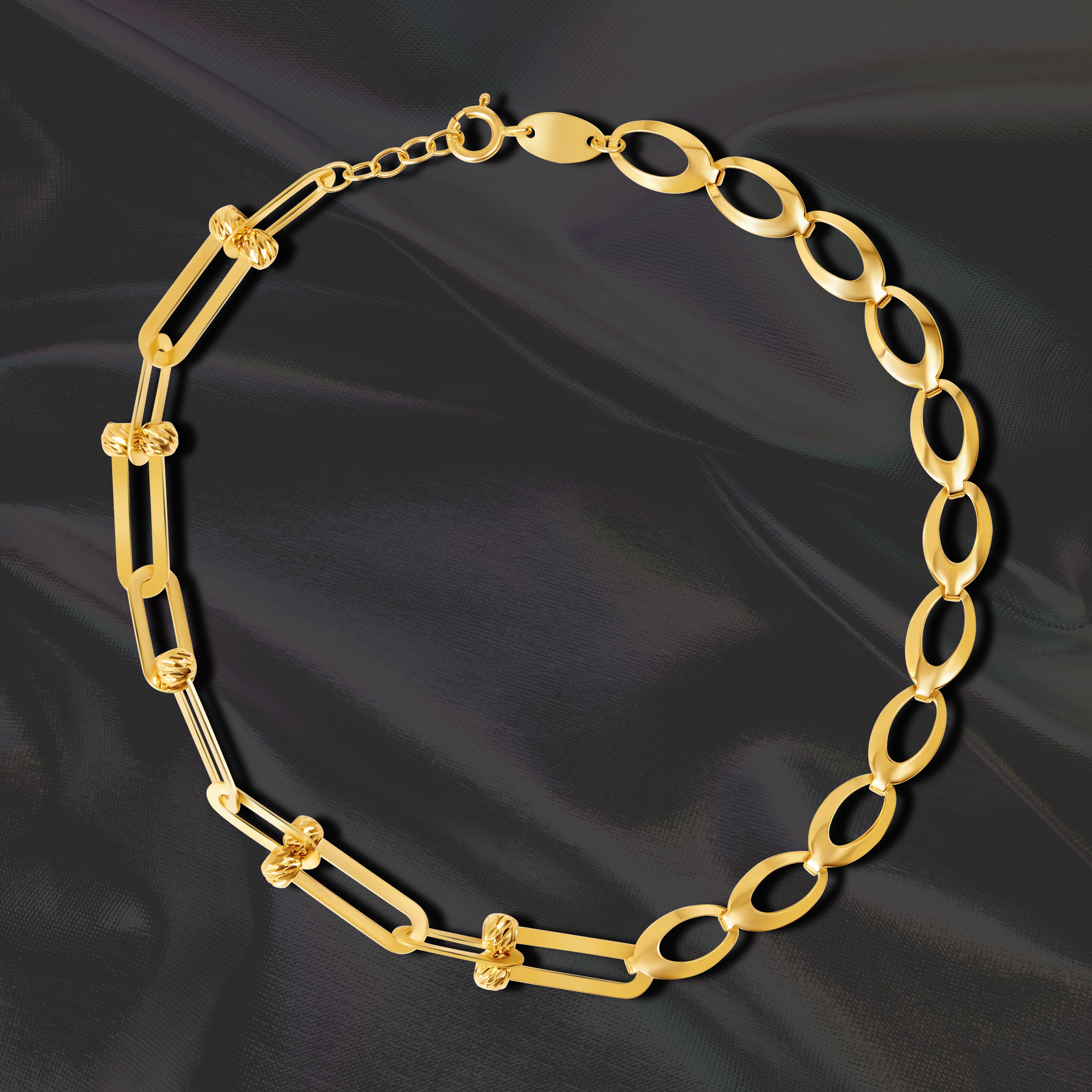 18K Pure Gold U-Linked Bracelet
