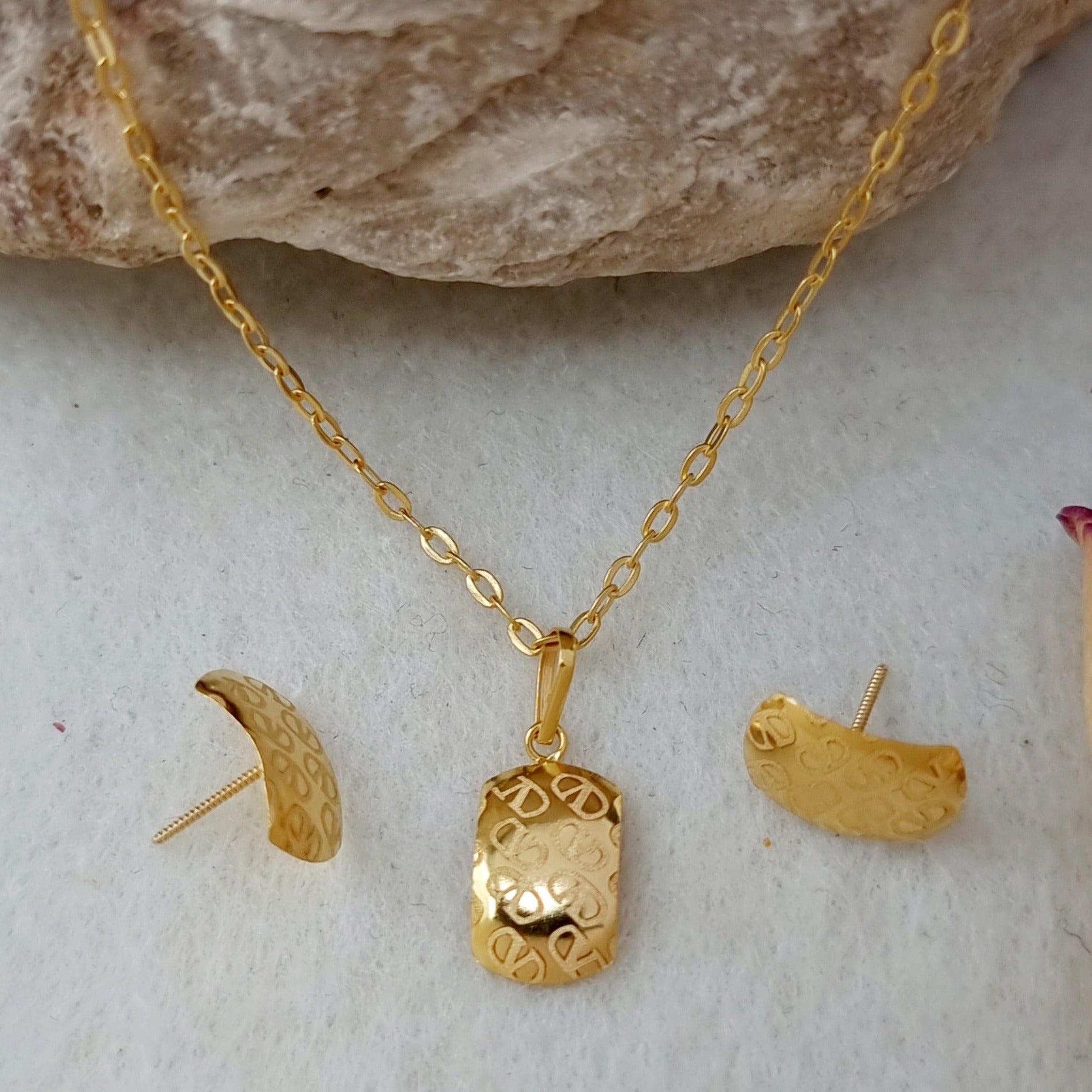 18K Pure Gold C.V.D Clip Jewelry Set