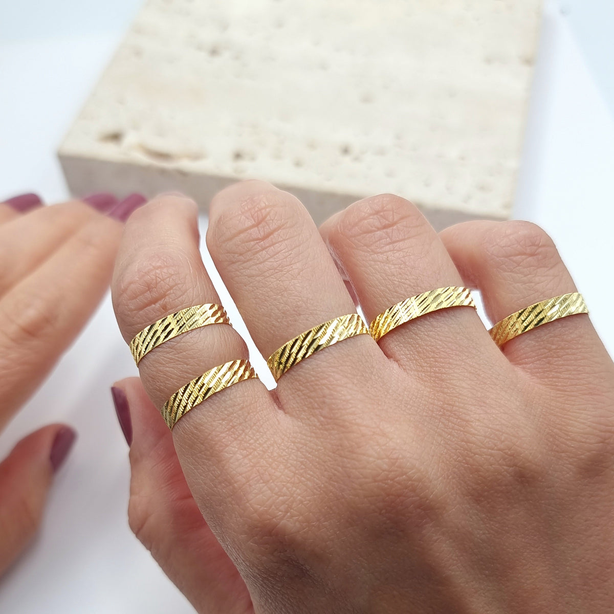 18K Pure Gold Wedding Ring 18K Gold Rings Engagement Rings