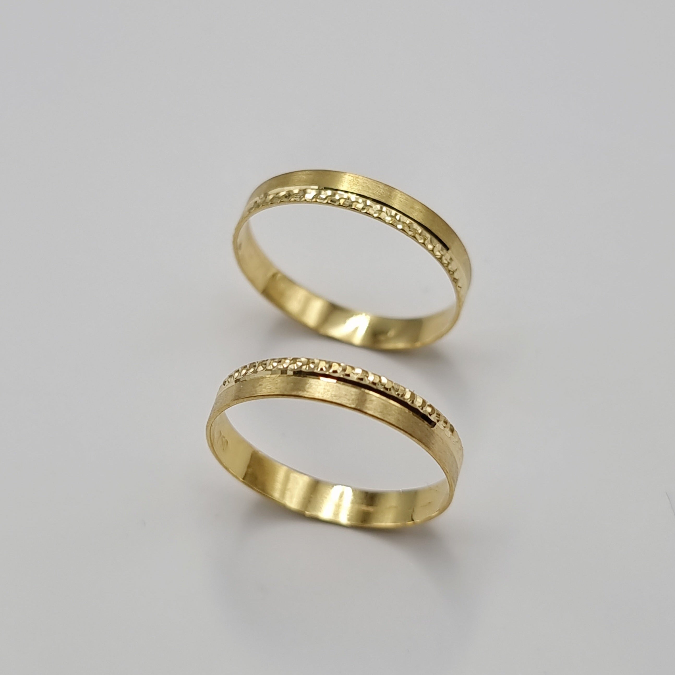 18K Pure Gold Couple Ring