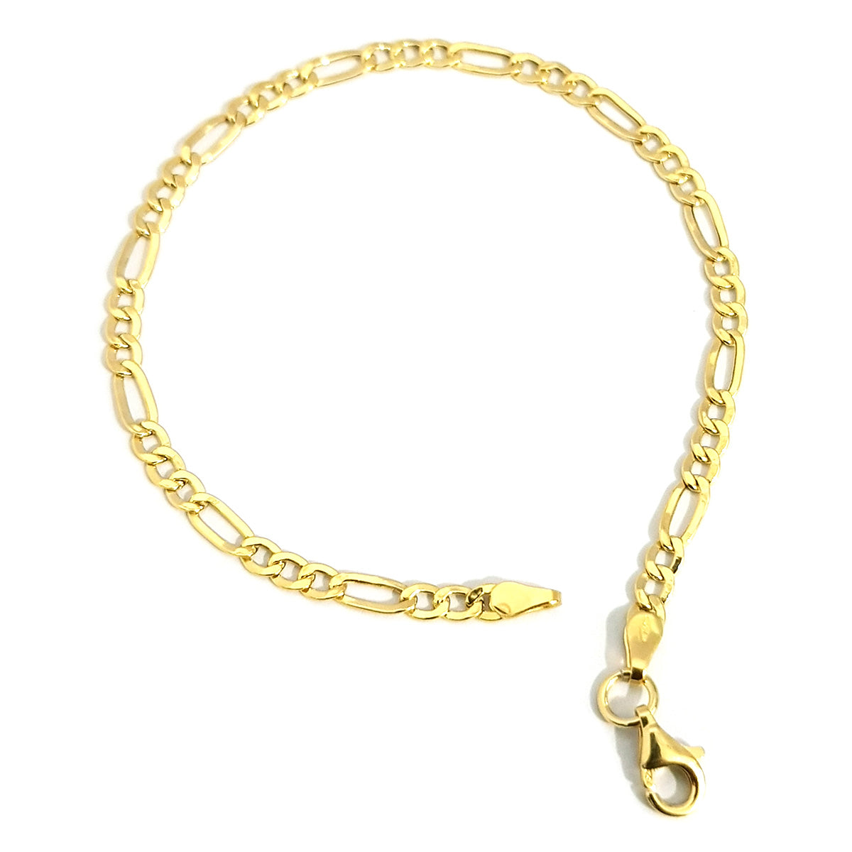 18K Pure Gold Figaro Bracelet Bracelet For Women 18K Gold Bracelets