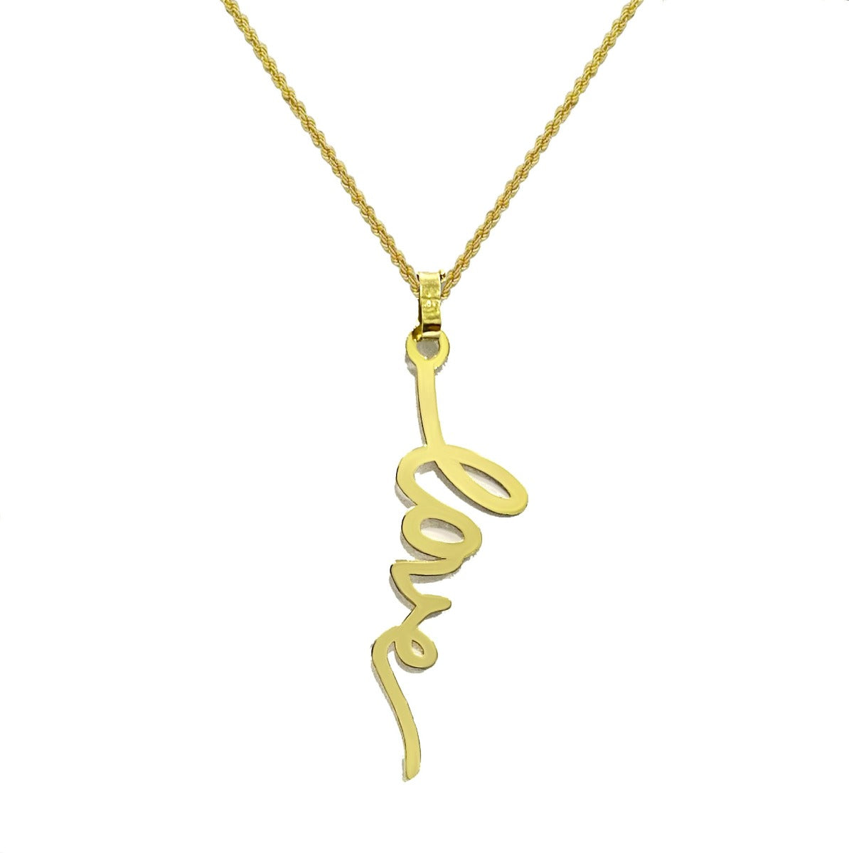 18K Pure Gold Love Necklace