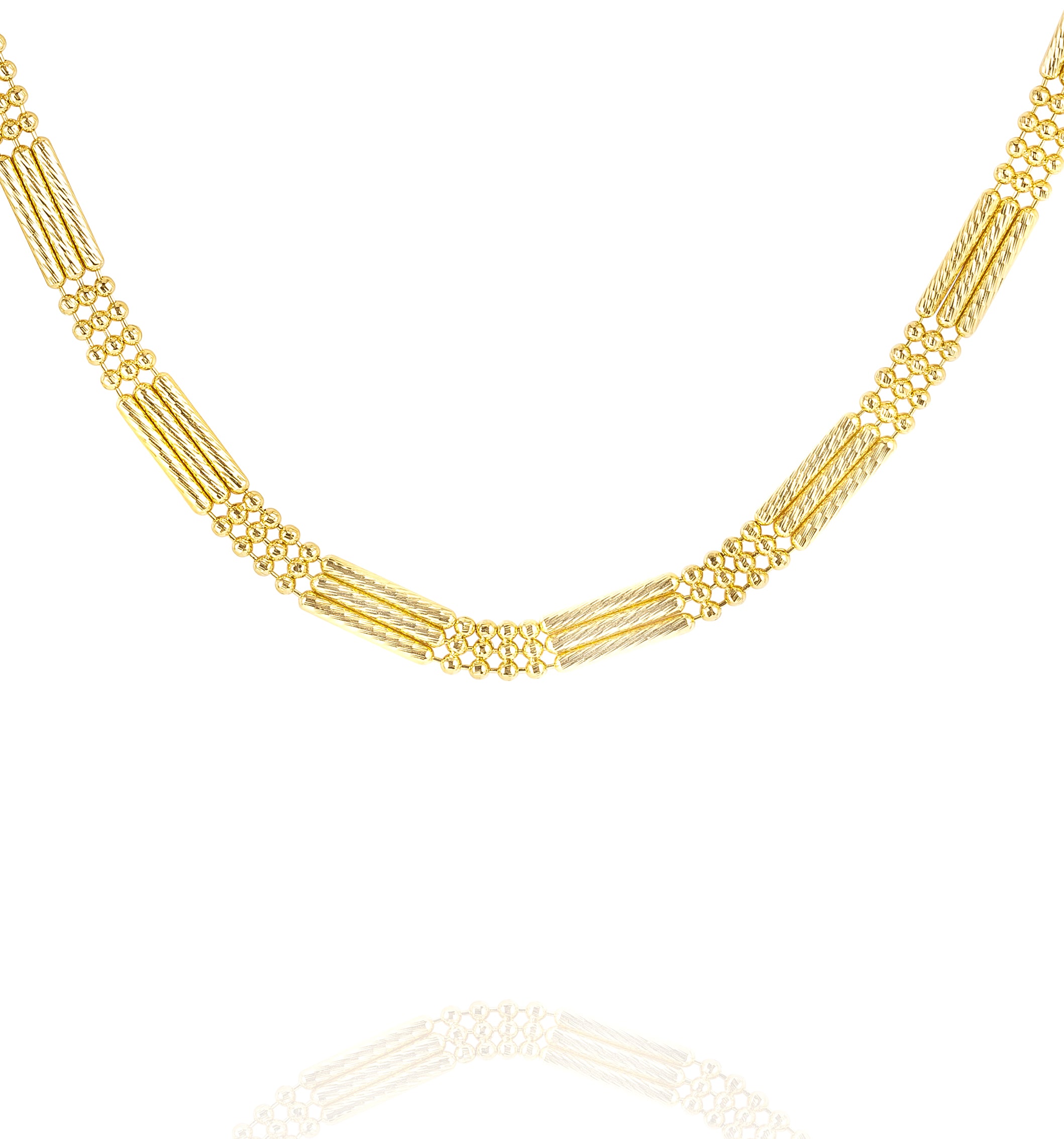 18K Pure Gold 1 Color Layer Seed Chain