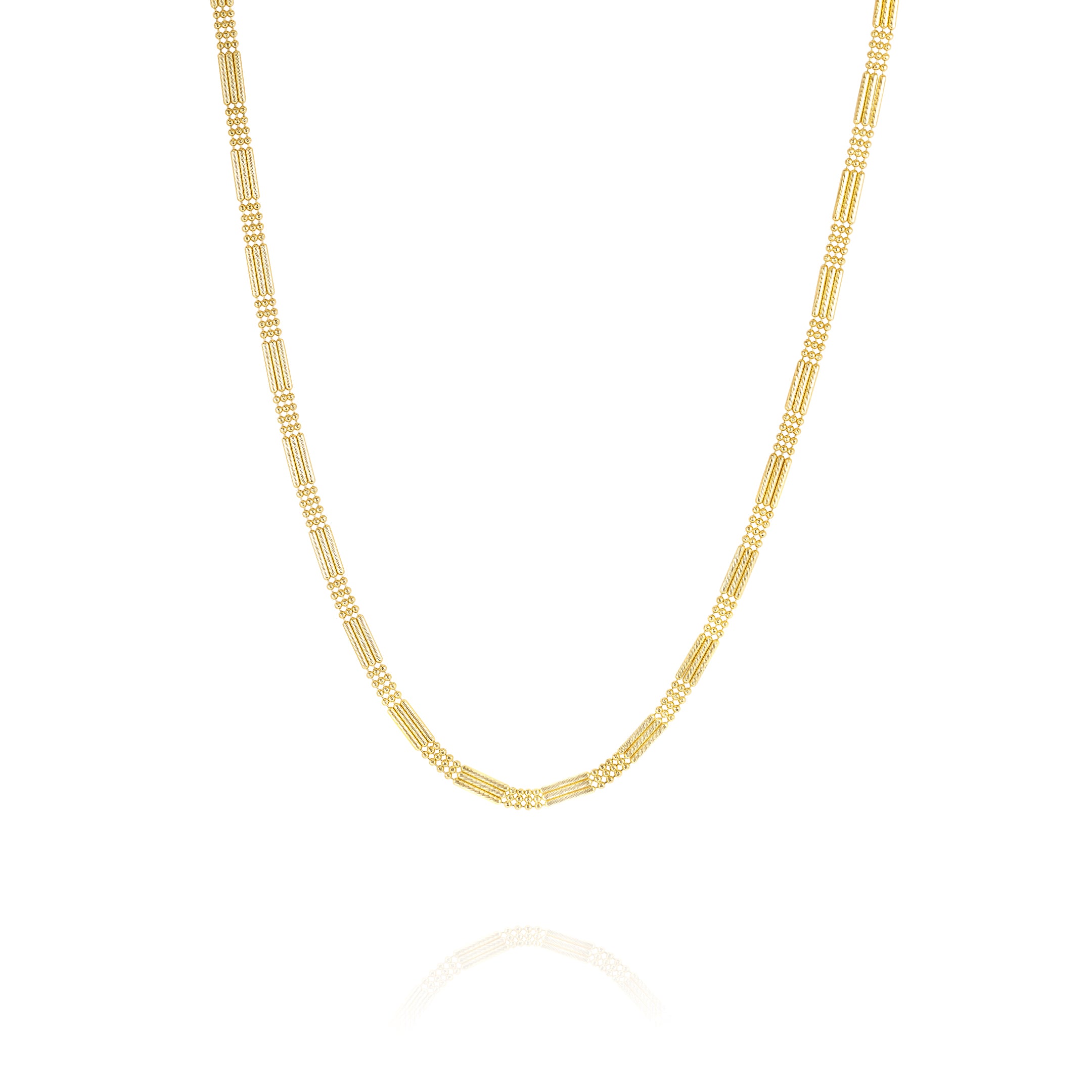 18K Pure Gold 1 Color Layer Seed Chain