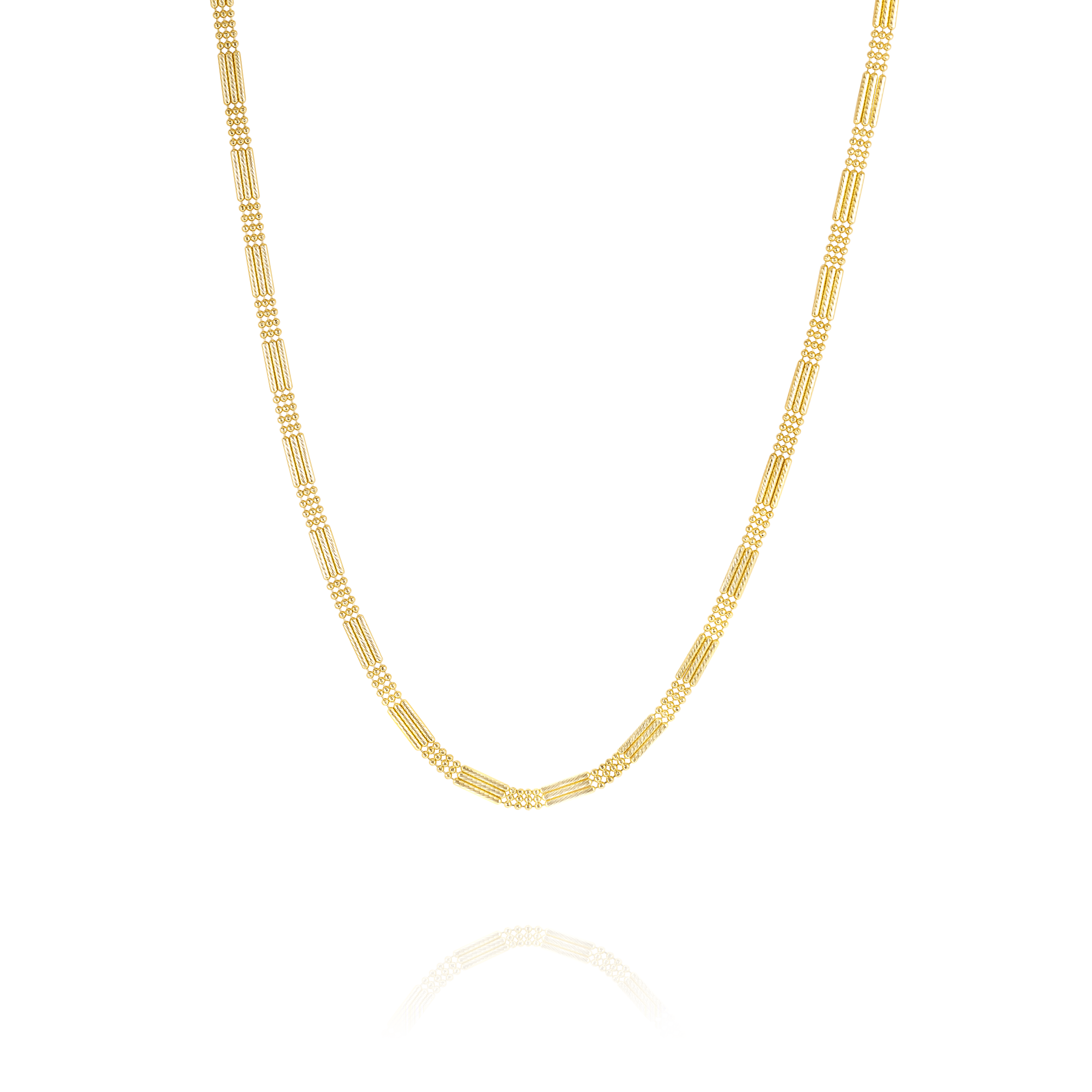 18K Pure Gold 1 Color Layer Seed Chain