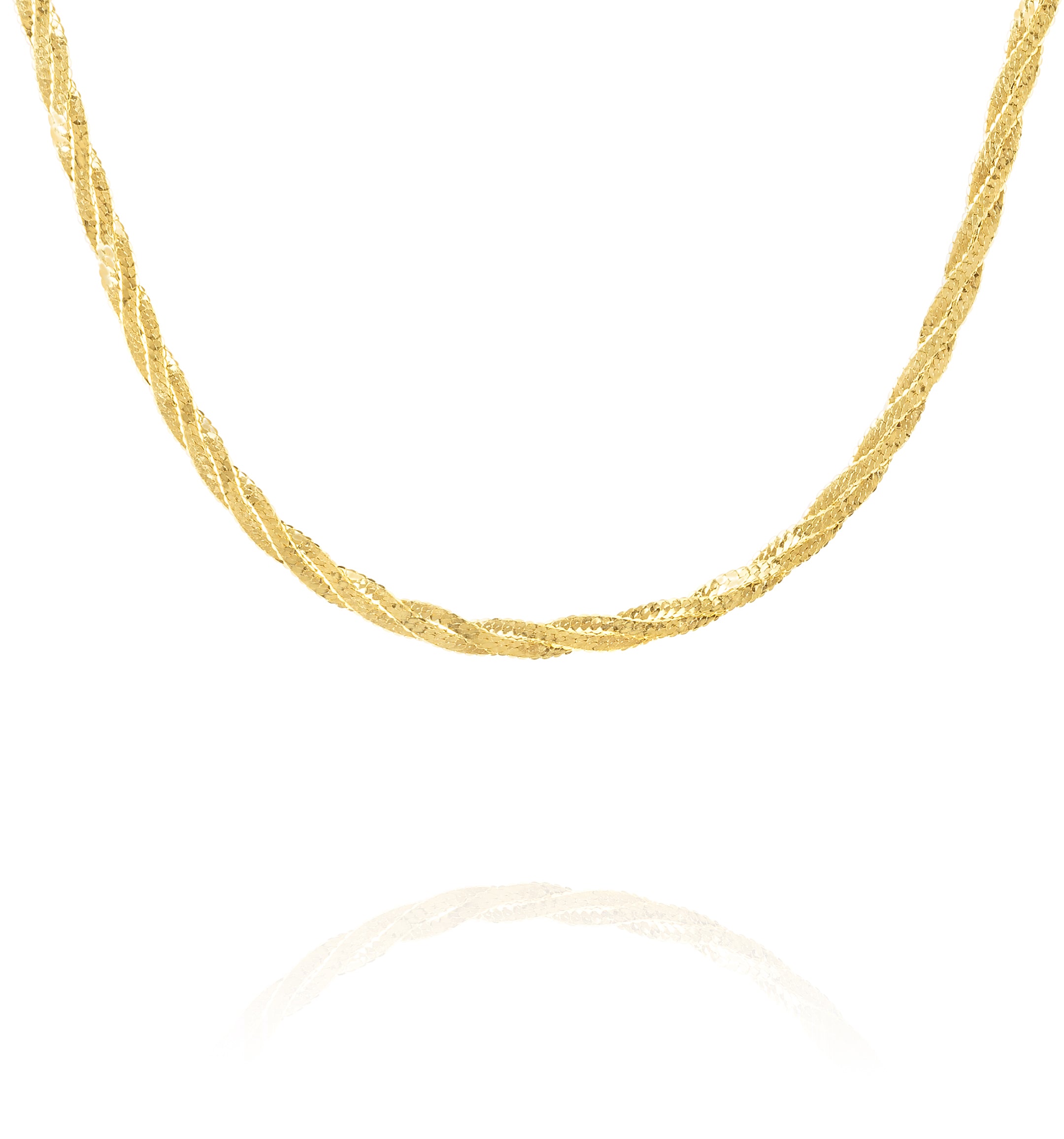 18K Pure Gold Twisted Rope Chain