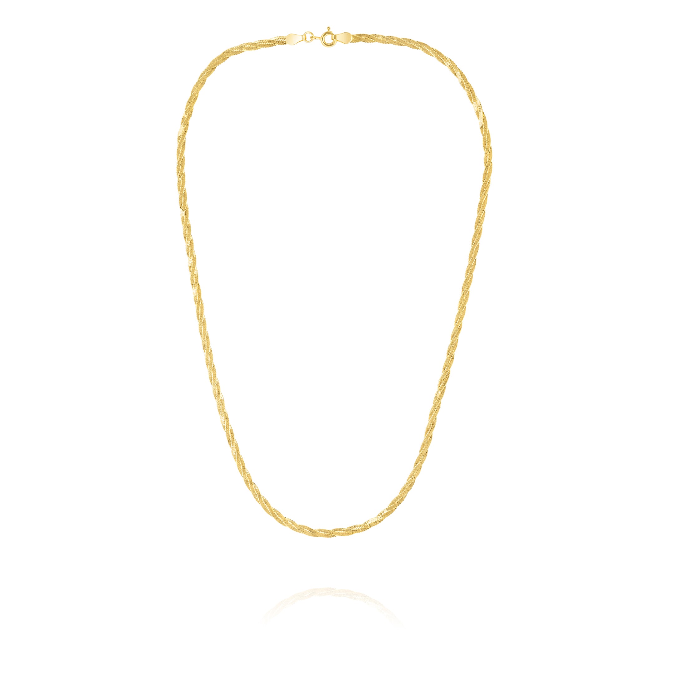 18K Pure Gold Twisted Rope Chain