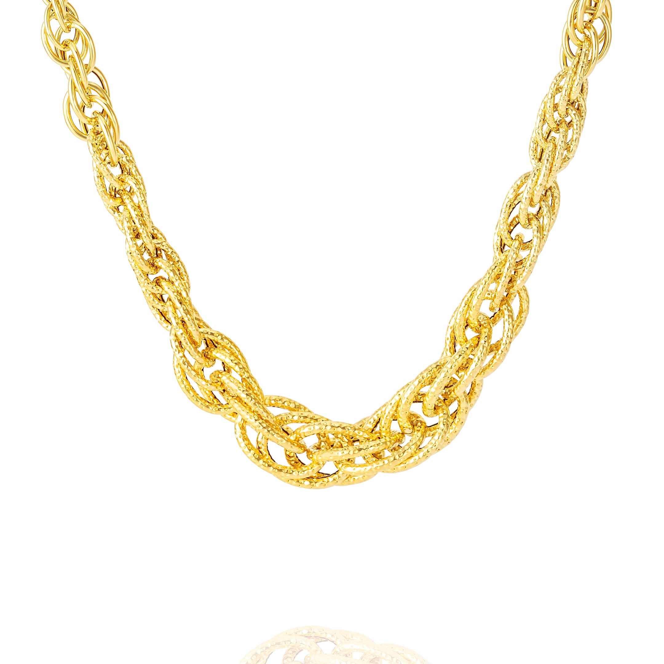 18K Pure Gold Elegant Linked Chain