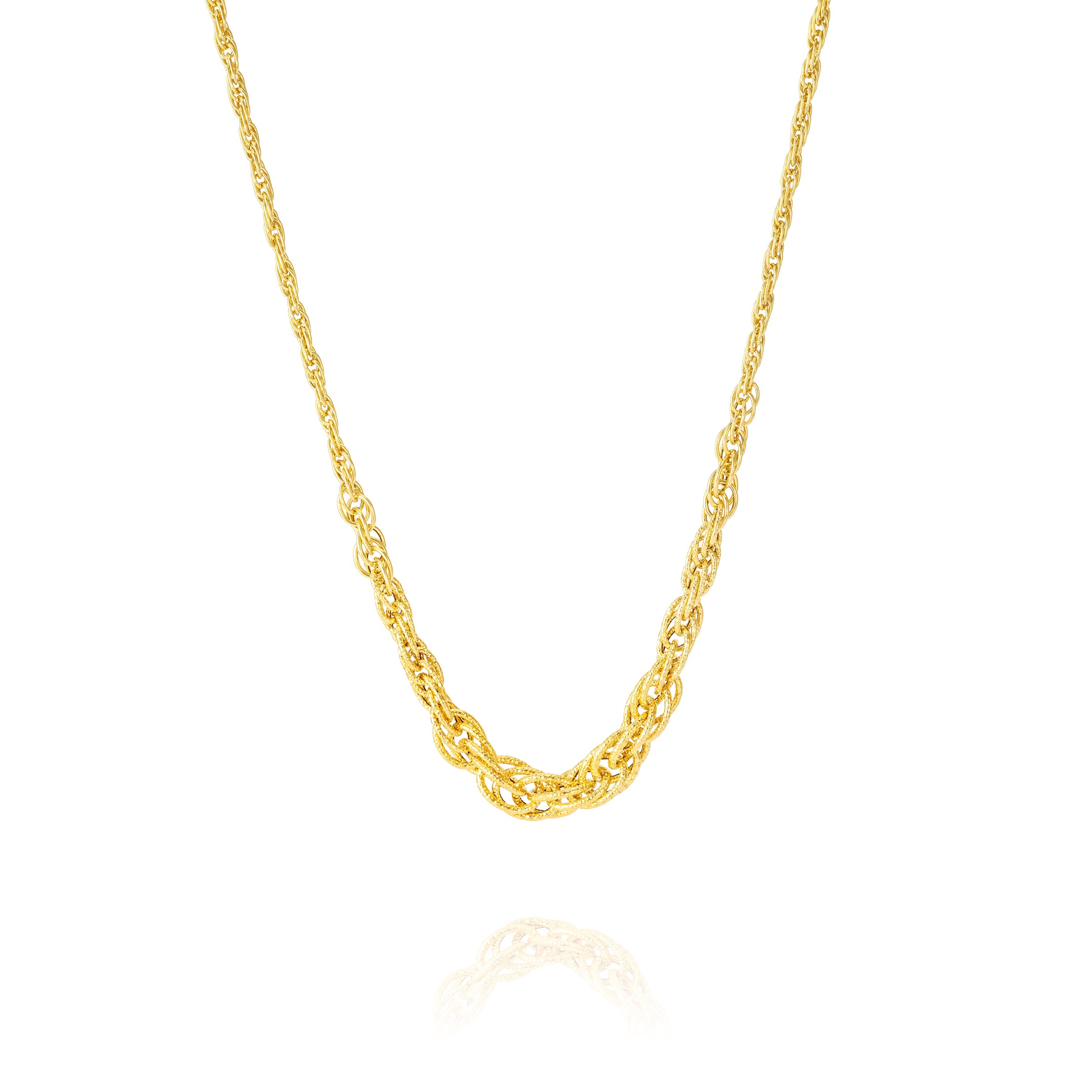 18K Pure Gold Elegant Linked Chain