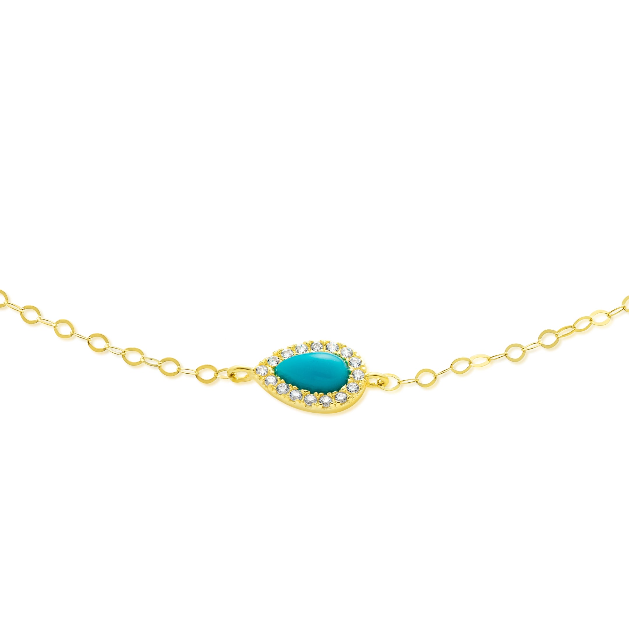 18K Pure Gold Fine Stone Bracelet