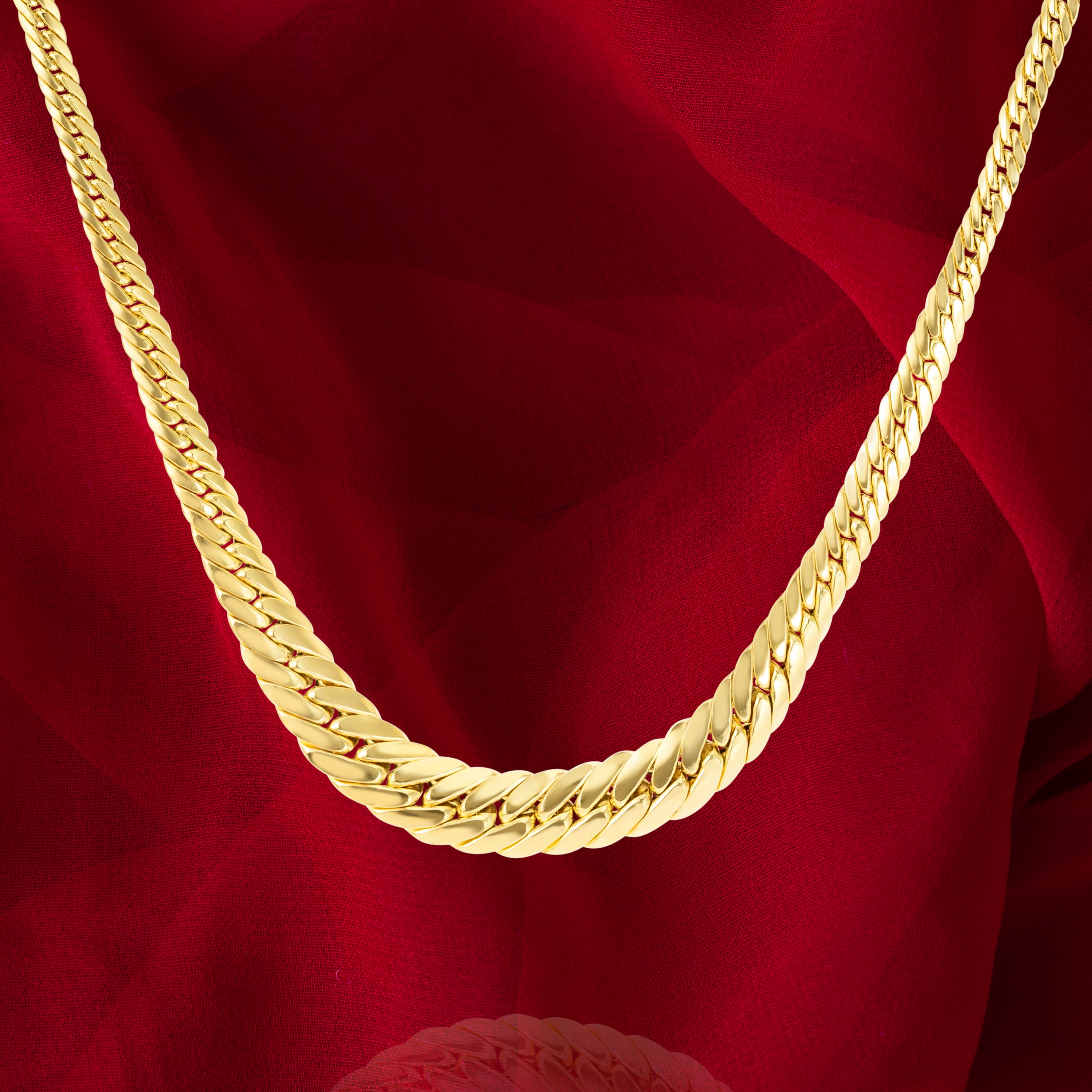 18K Pure Gold Elegant Thick Chain