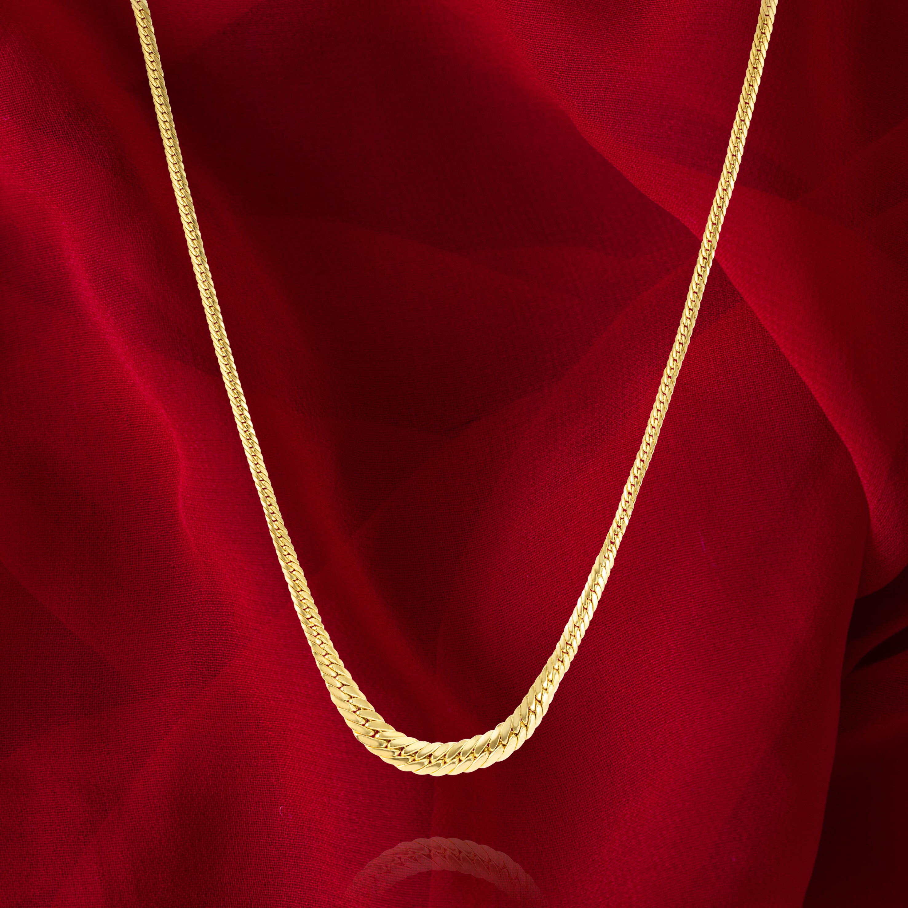 18K Pure Gold Elegant Thick Chain