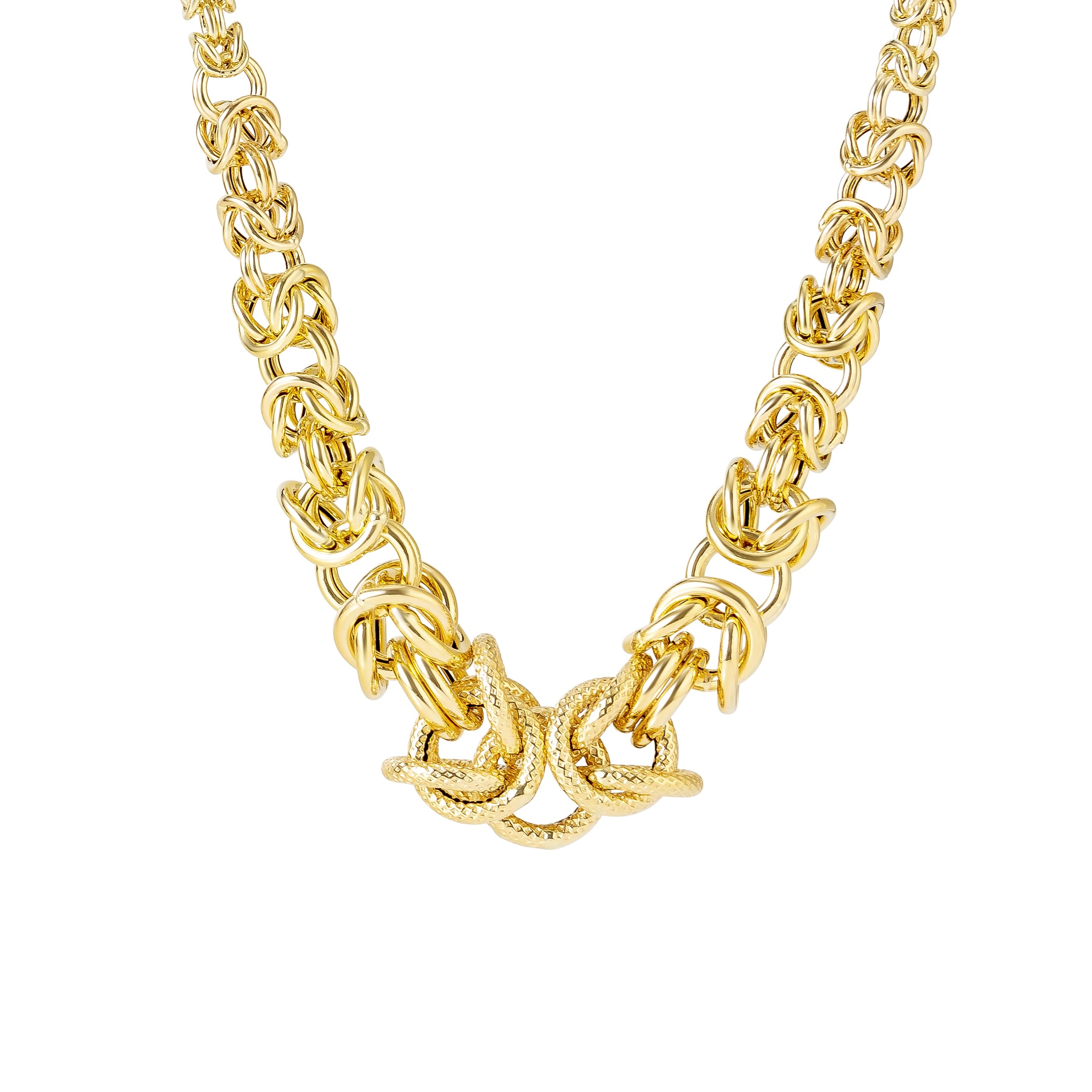 18K Pure Gold Elegant Linked Chain