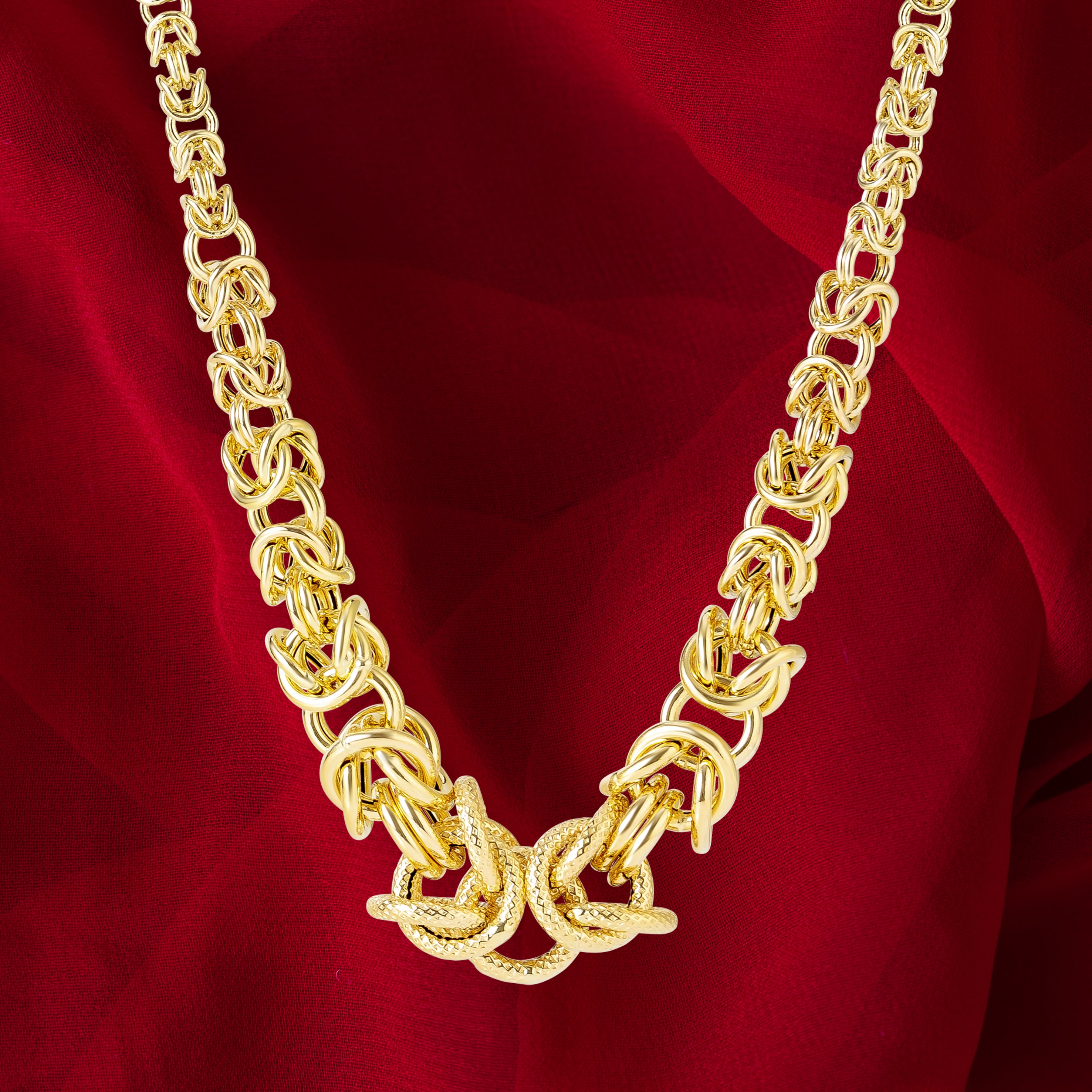 18K Pure Gold Elegant Linked Chain