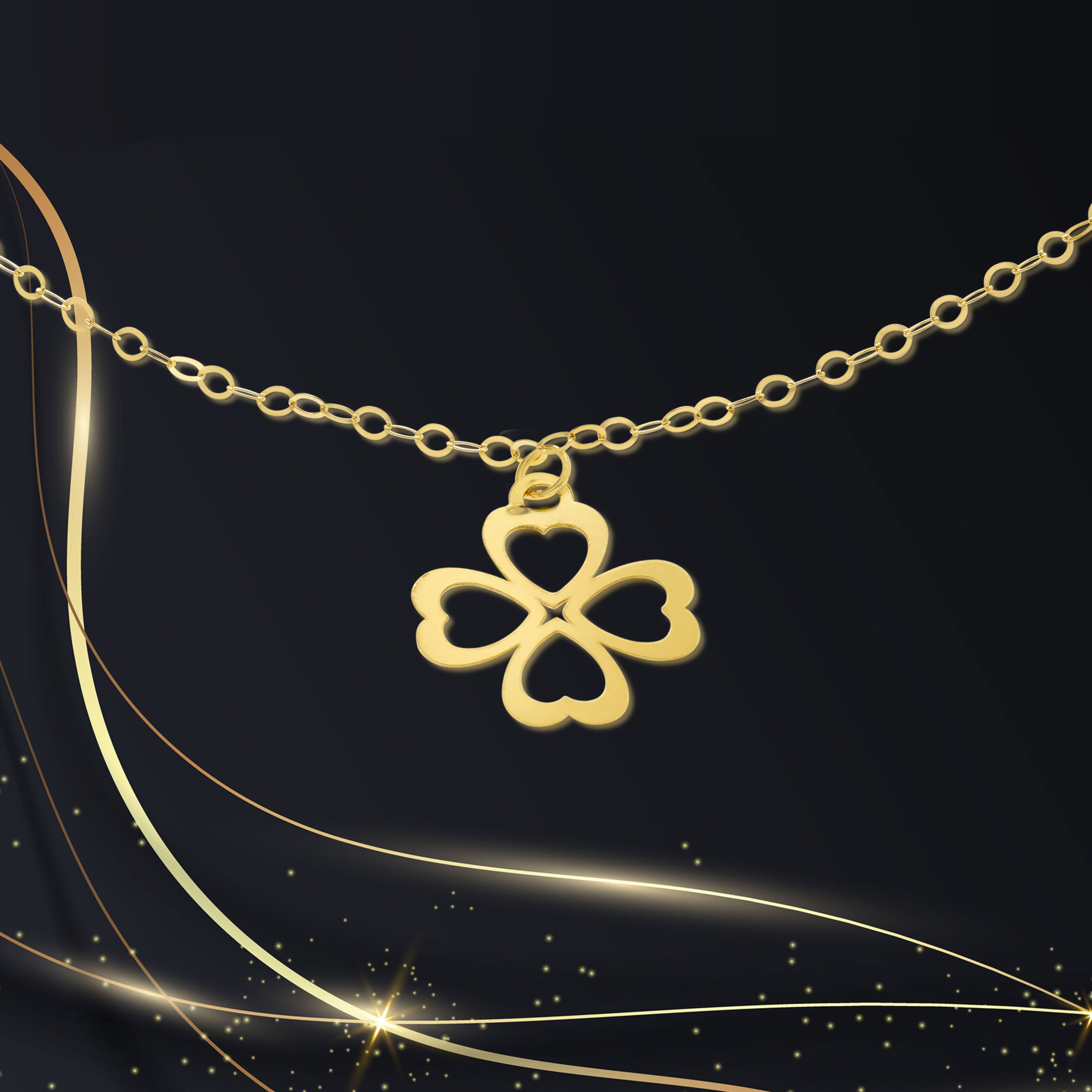 18K Pure Gold Fine Flower Bracelet