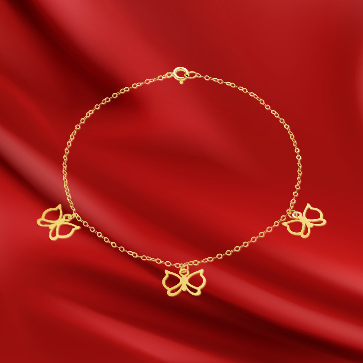 18K Pure Gold Fine Butterfly Bracelet – Tala Gold Collection