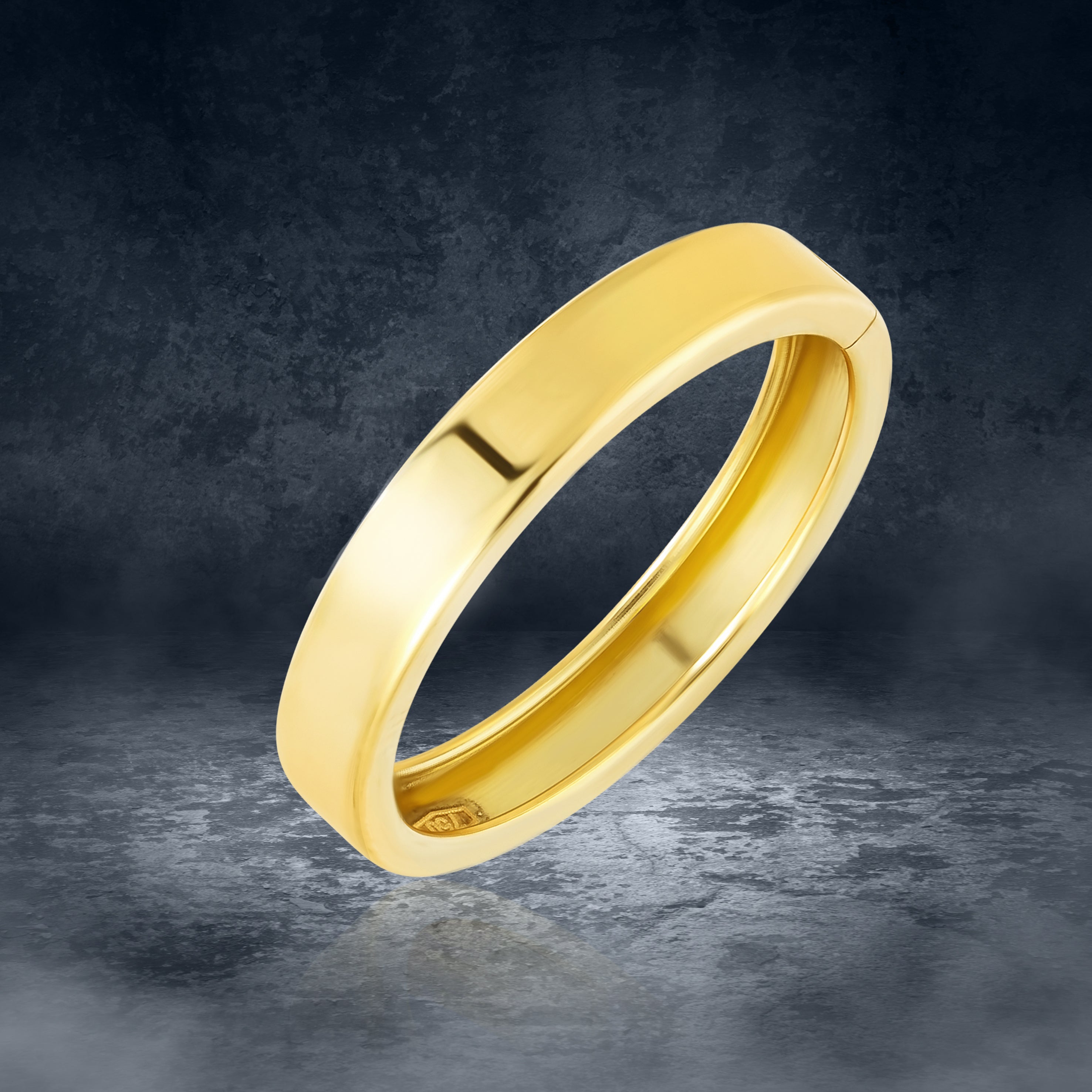 Pure Round 18K Pure Gold Fine Round Ring