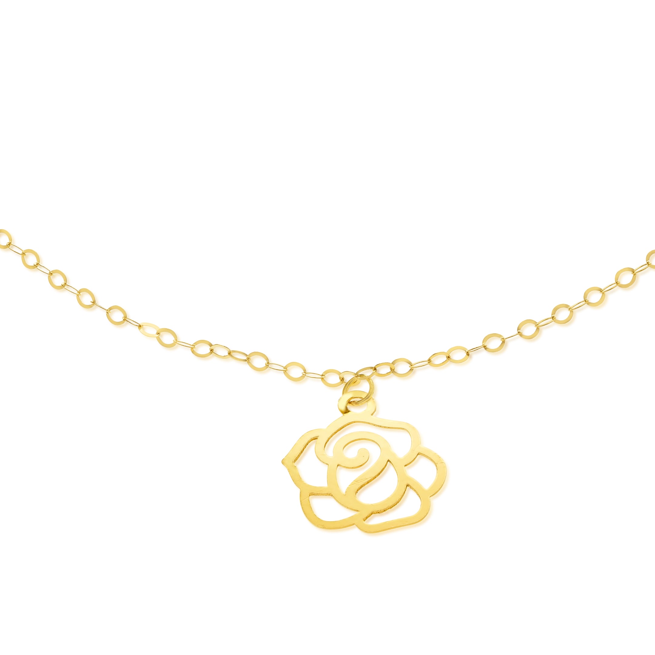 18K Pure Gold Fine Flower Bracelet