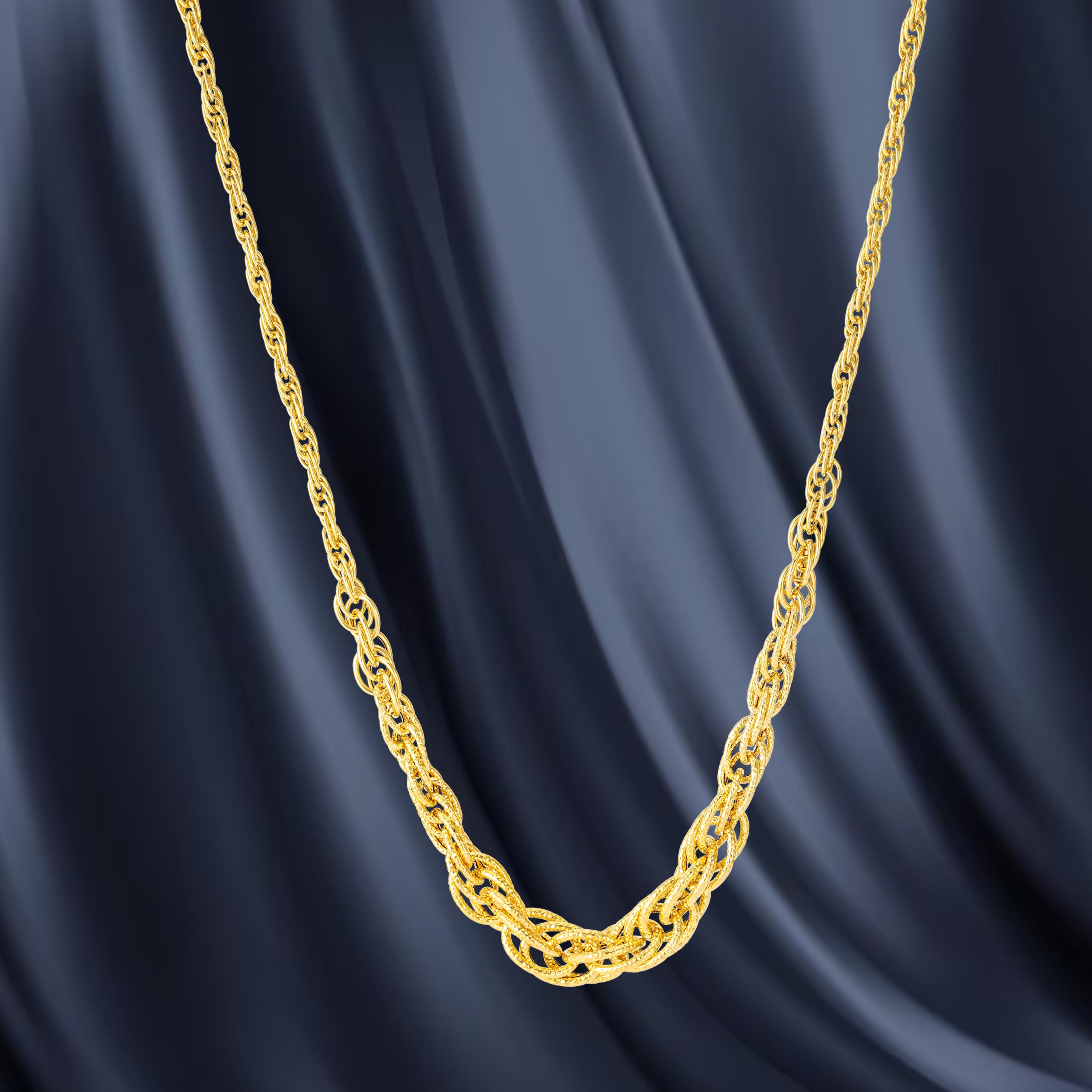 18K Pure Gold Elegant Linked Chain