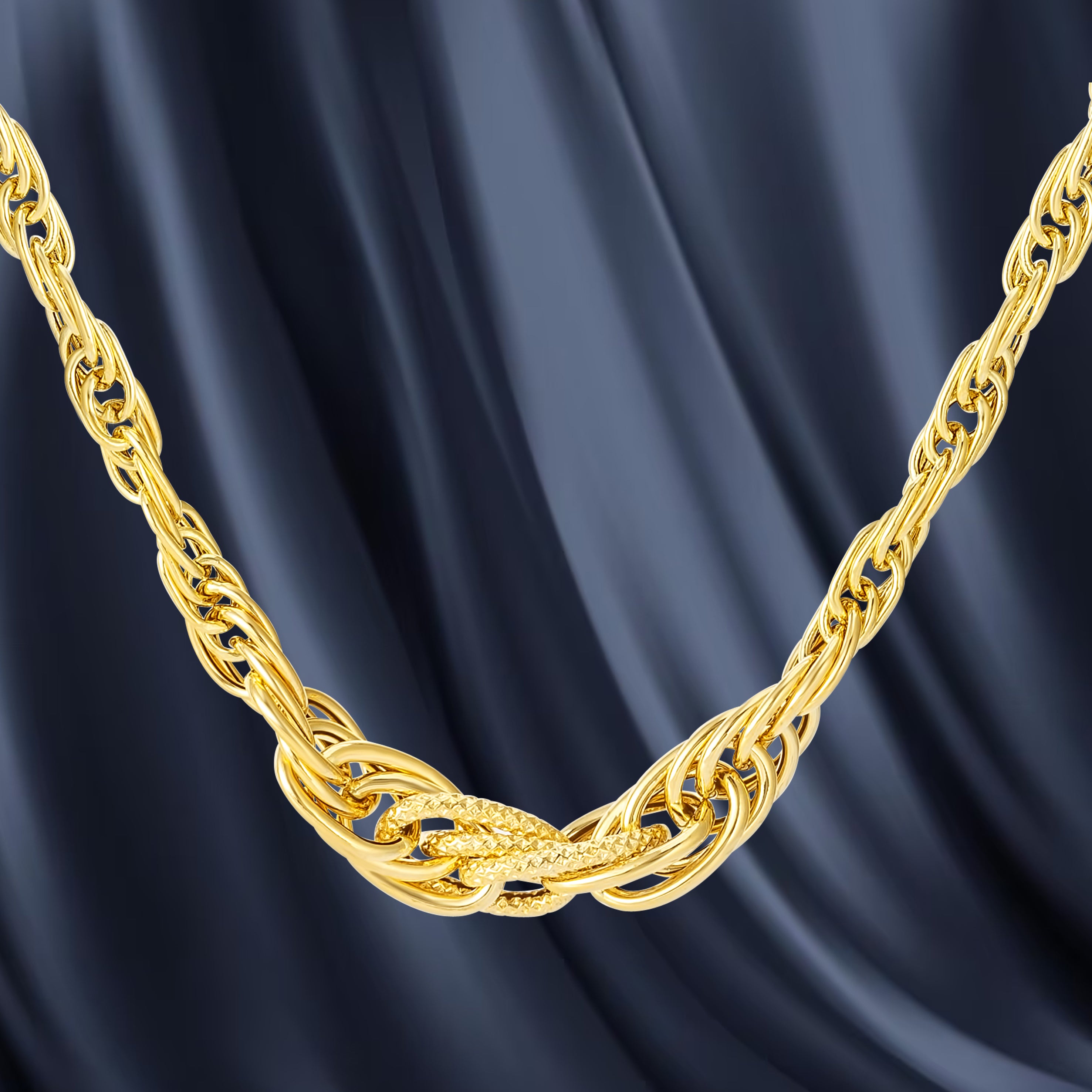 18K Pure Gold 1MM Rope Chain | 18K Gold Chain | 18K Gold Jewelry