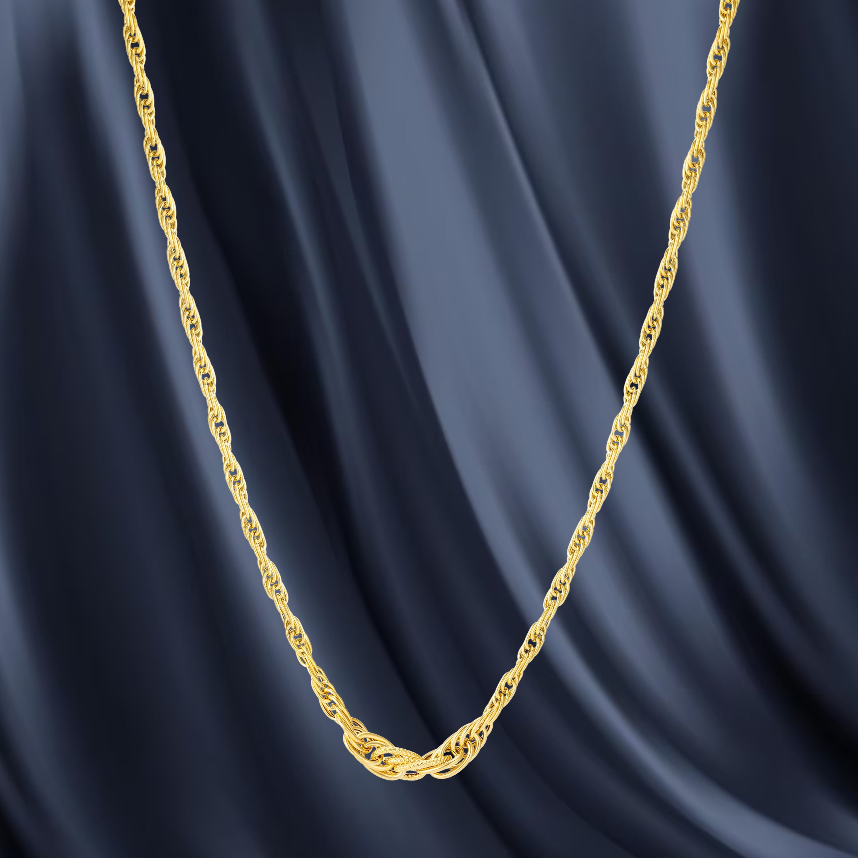 18K Pure Gold Elegant Linked Chain