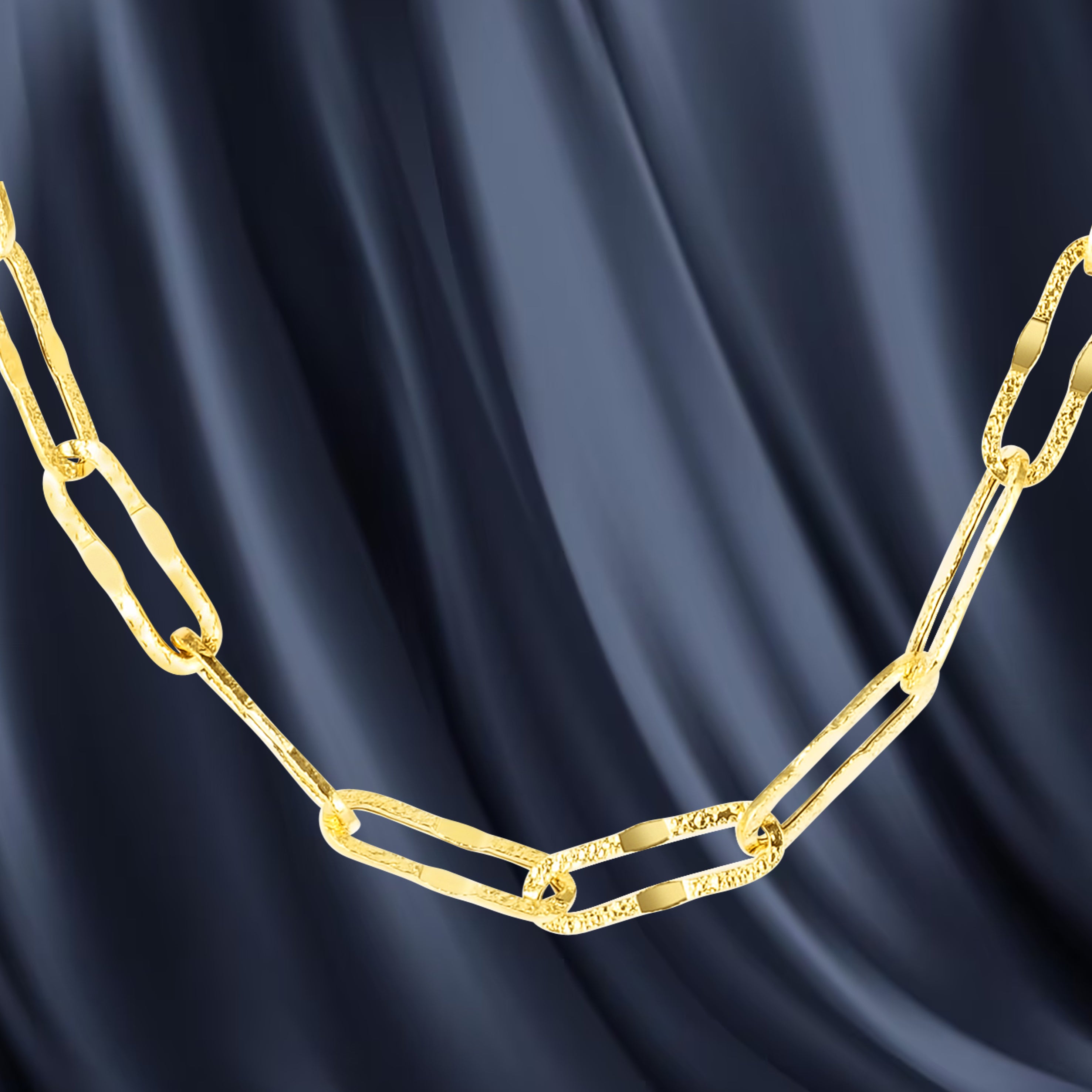 18K Pure Gold Linked Chain