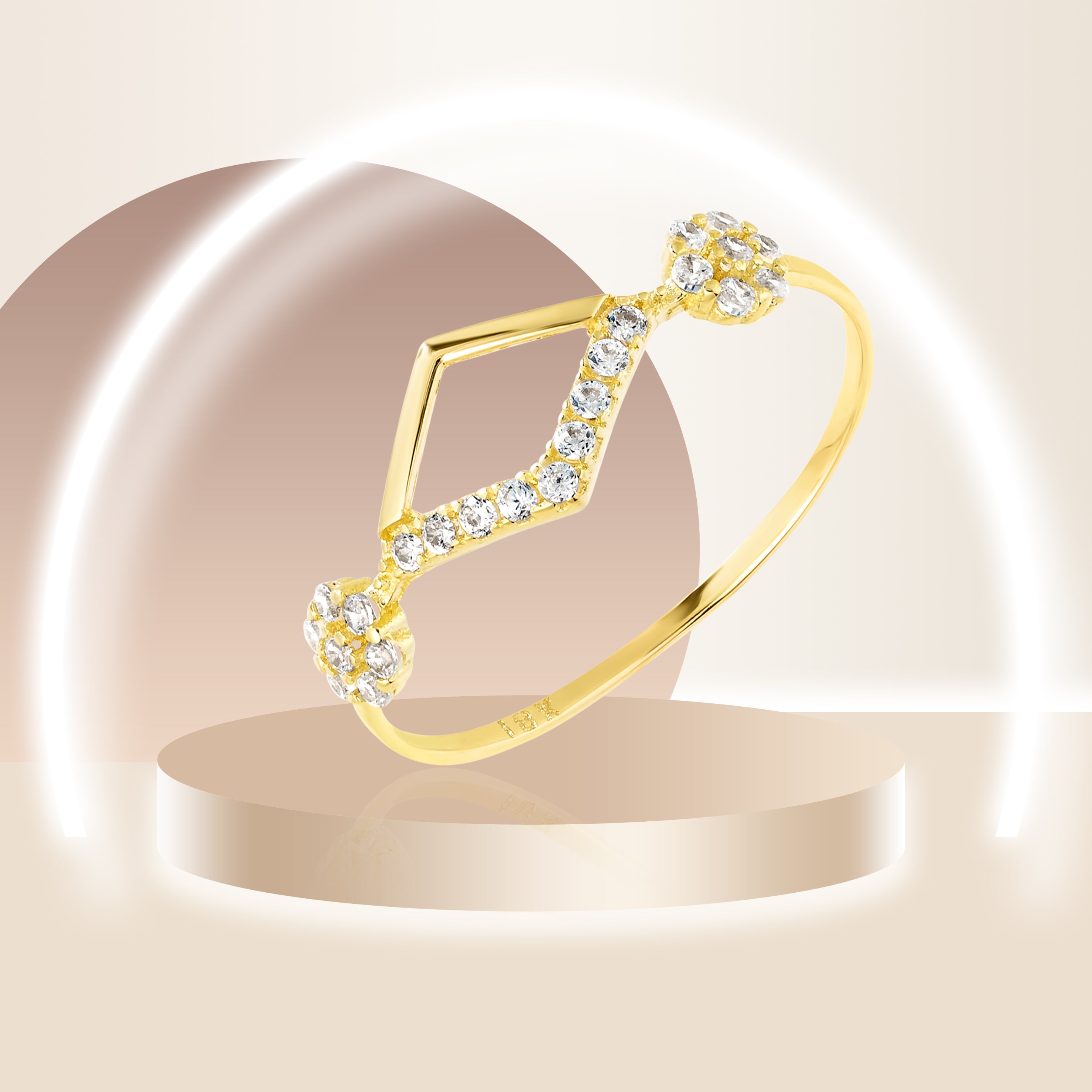 Pure Gold Latest Rings 18K Pure Gold Stone Ring – Tala Gold Collection