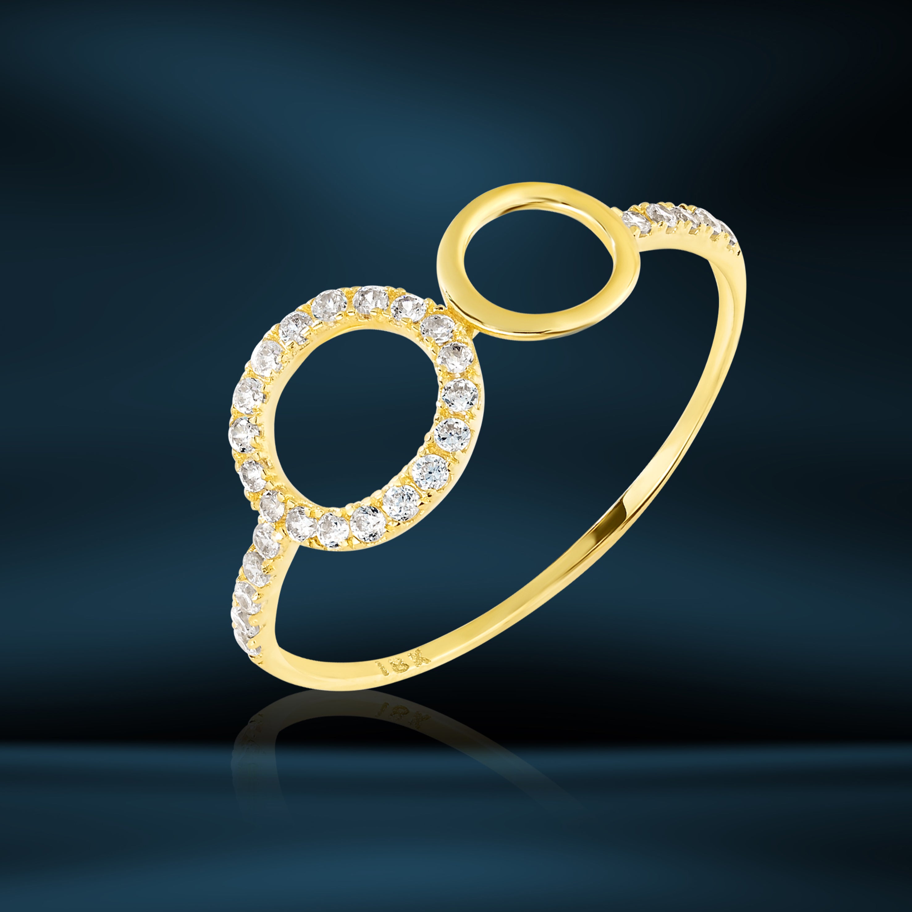 Pure Gold Latest Rings 18K Pure Gold Stone Ring