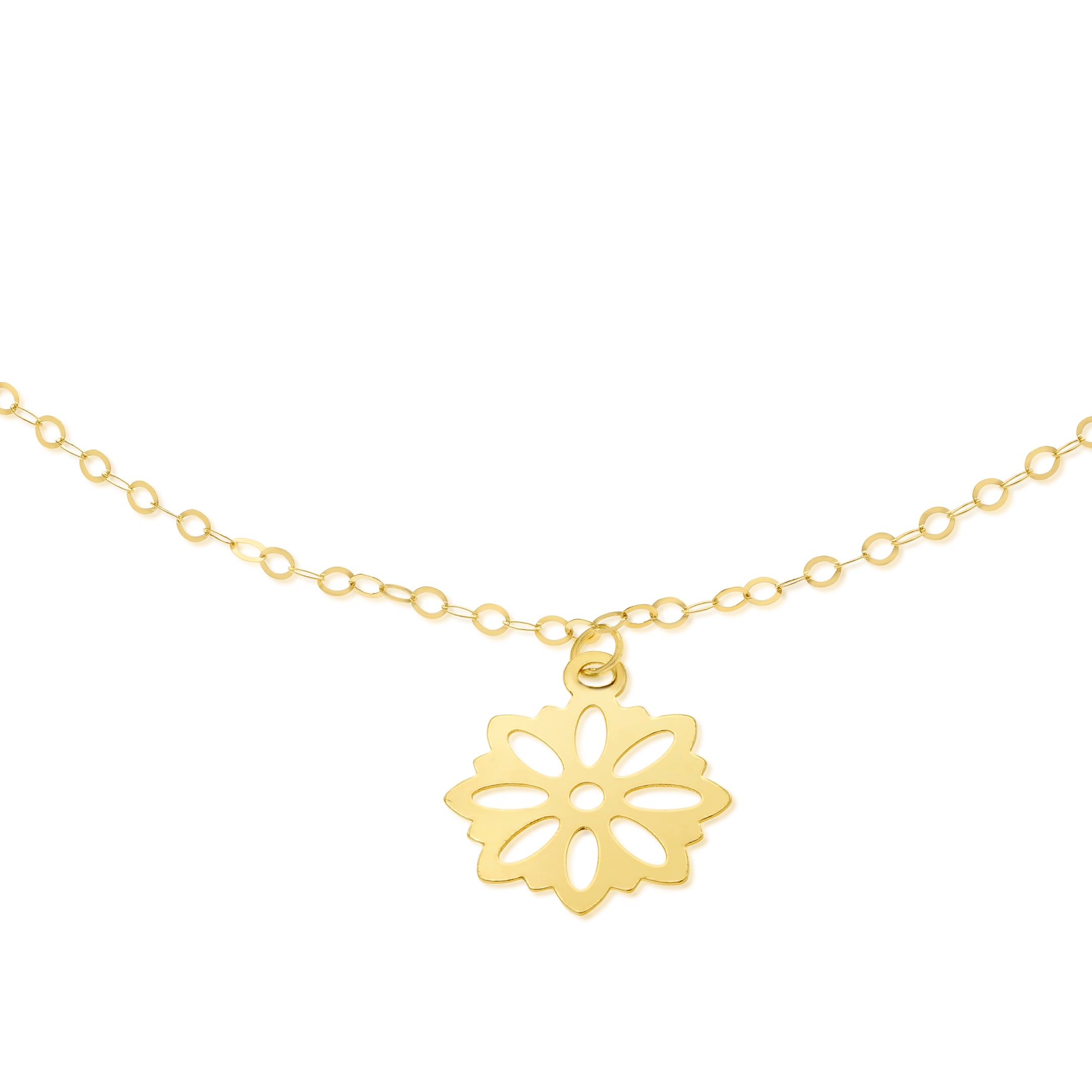 18K Pure Gold Fine Flower Bracelet