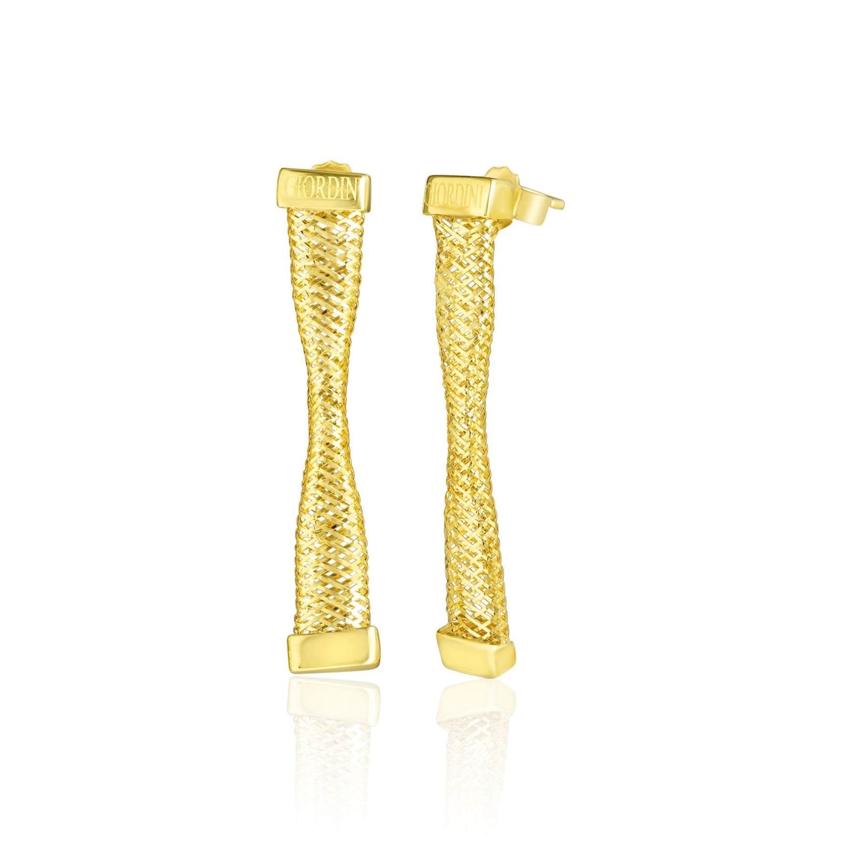 18K Pure Gold Belt Stud Earring Set