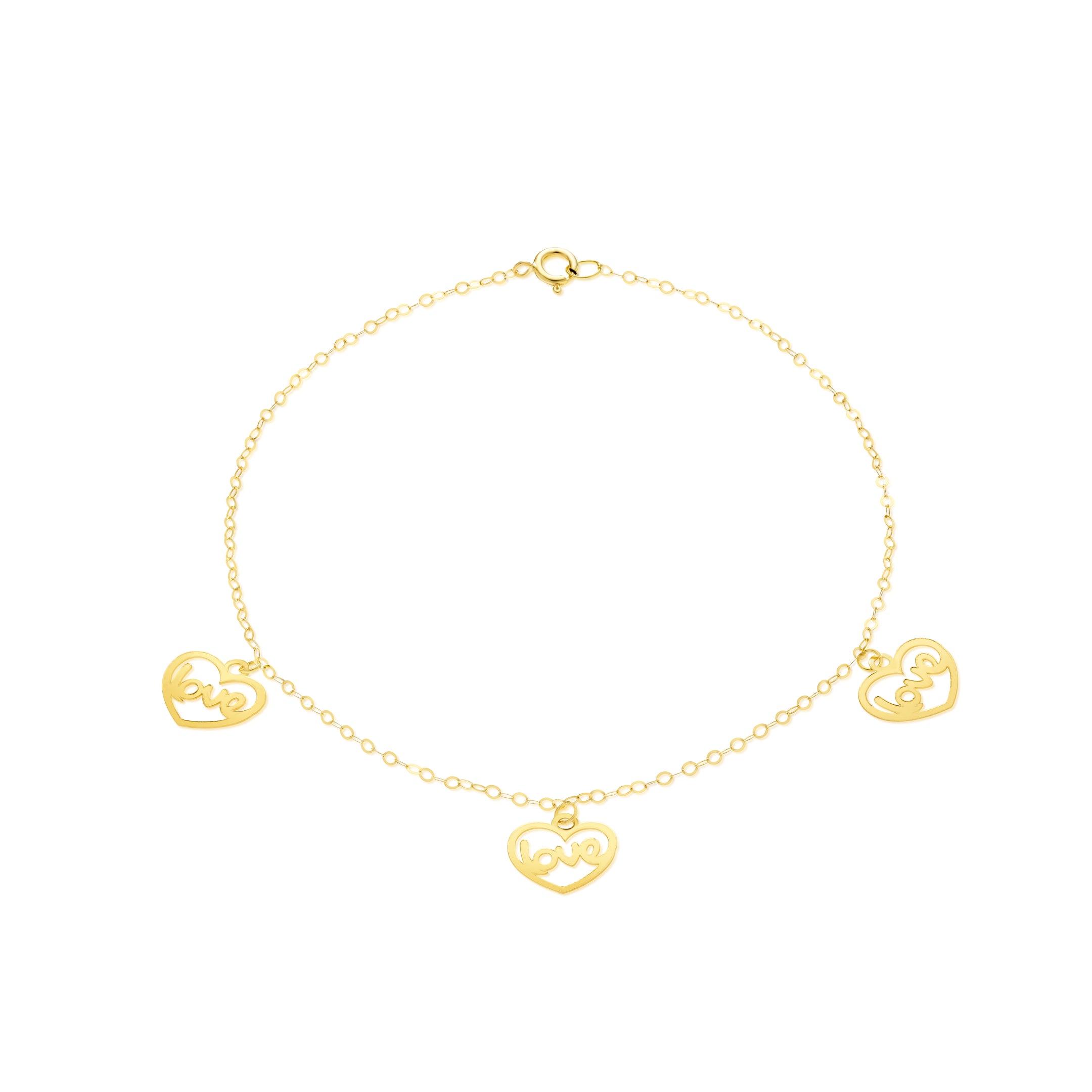 18K Pure Gold Fine Love Bracelet