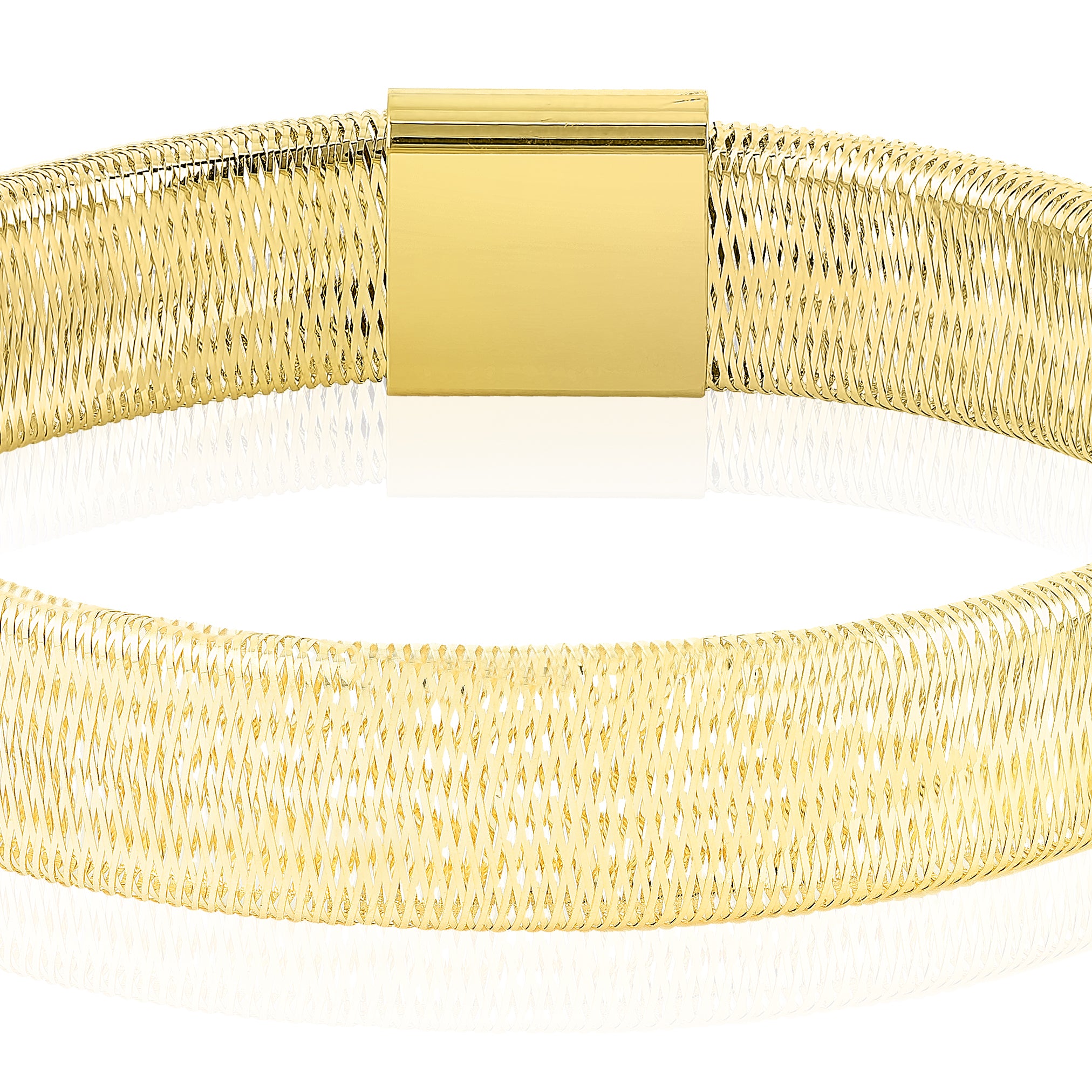 18K Pure Gold Elastic Bangle