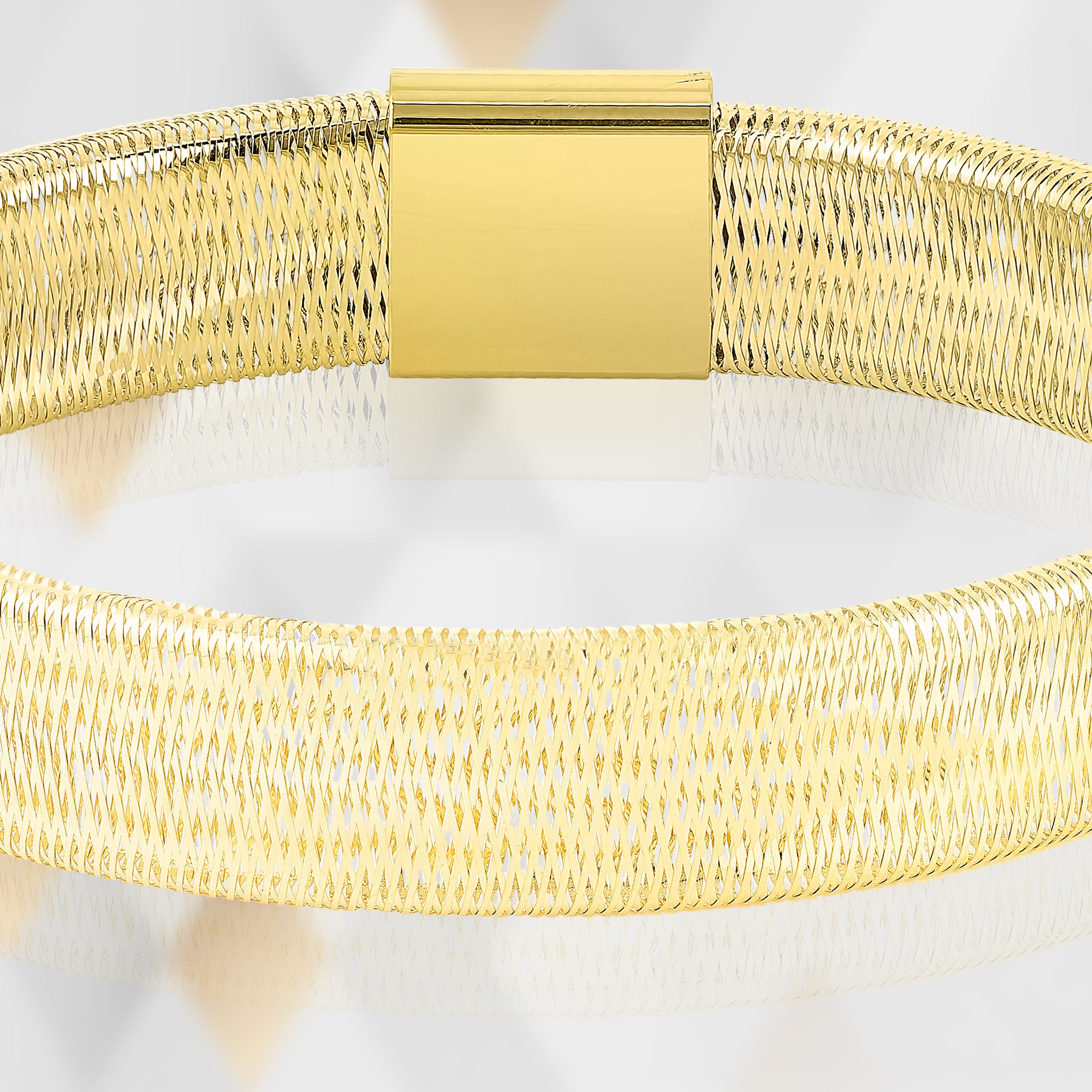 18K Pure Gold Elastic Bangle