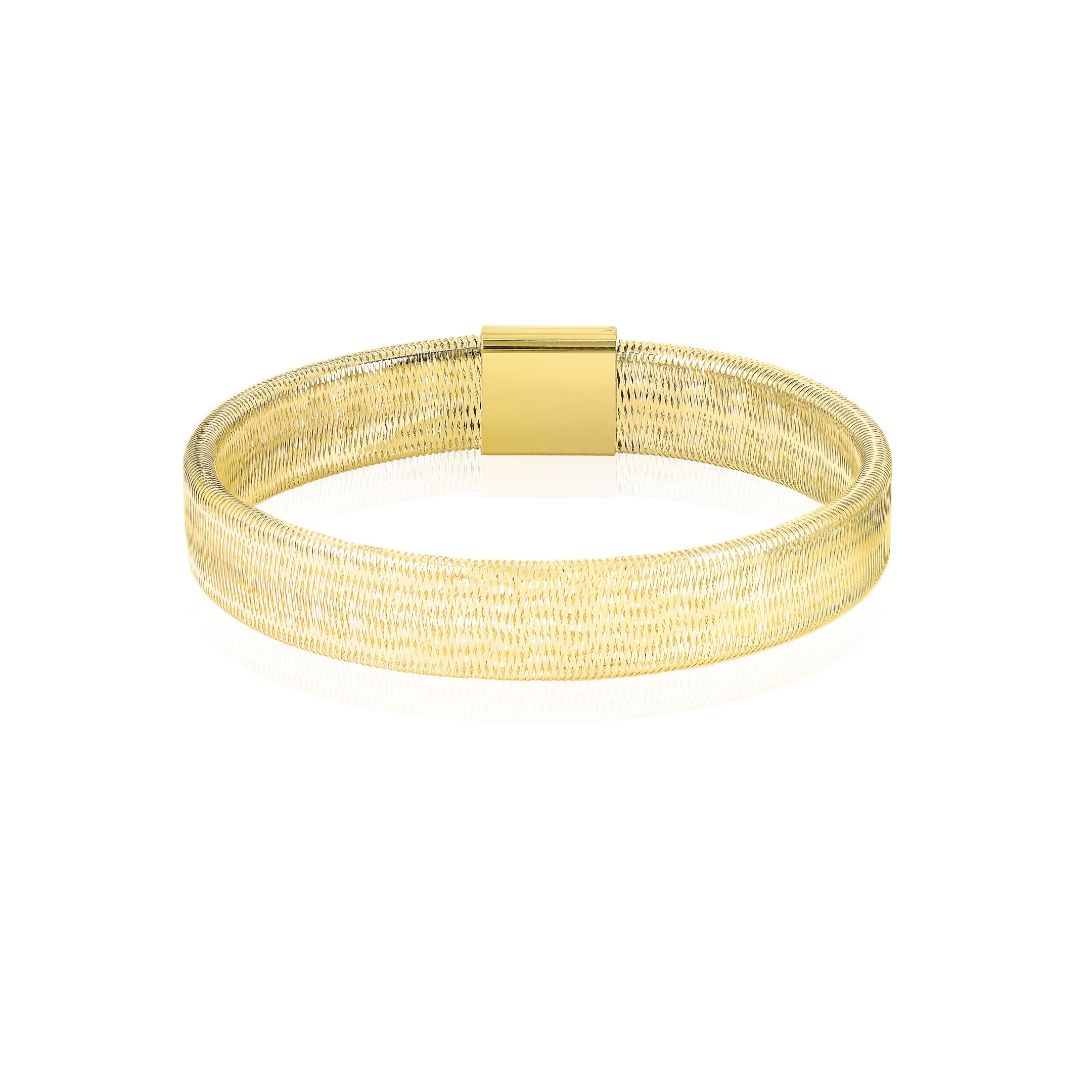 18K Pure Gold Elastic Bangle