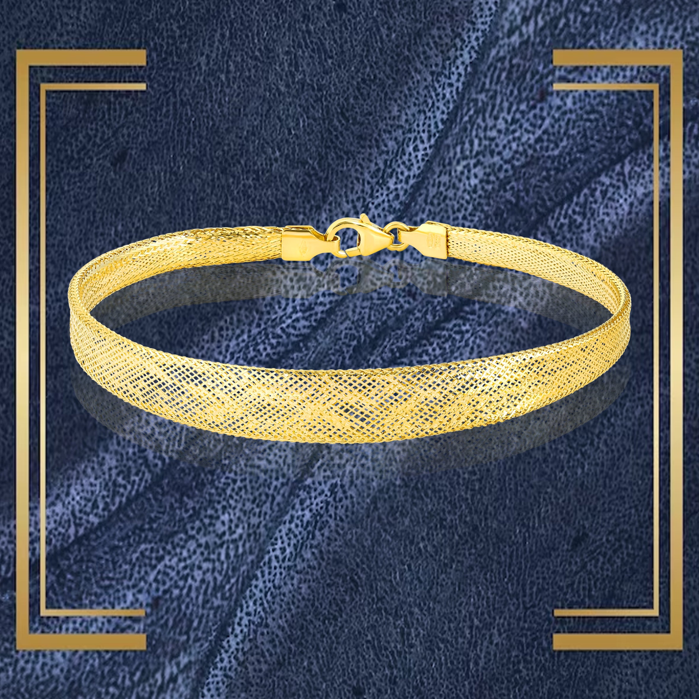 18K Pure Gold Elastic Bangle