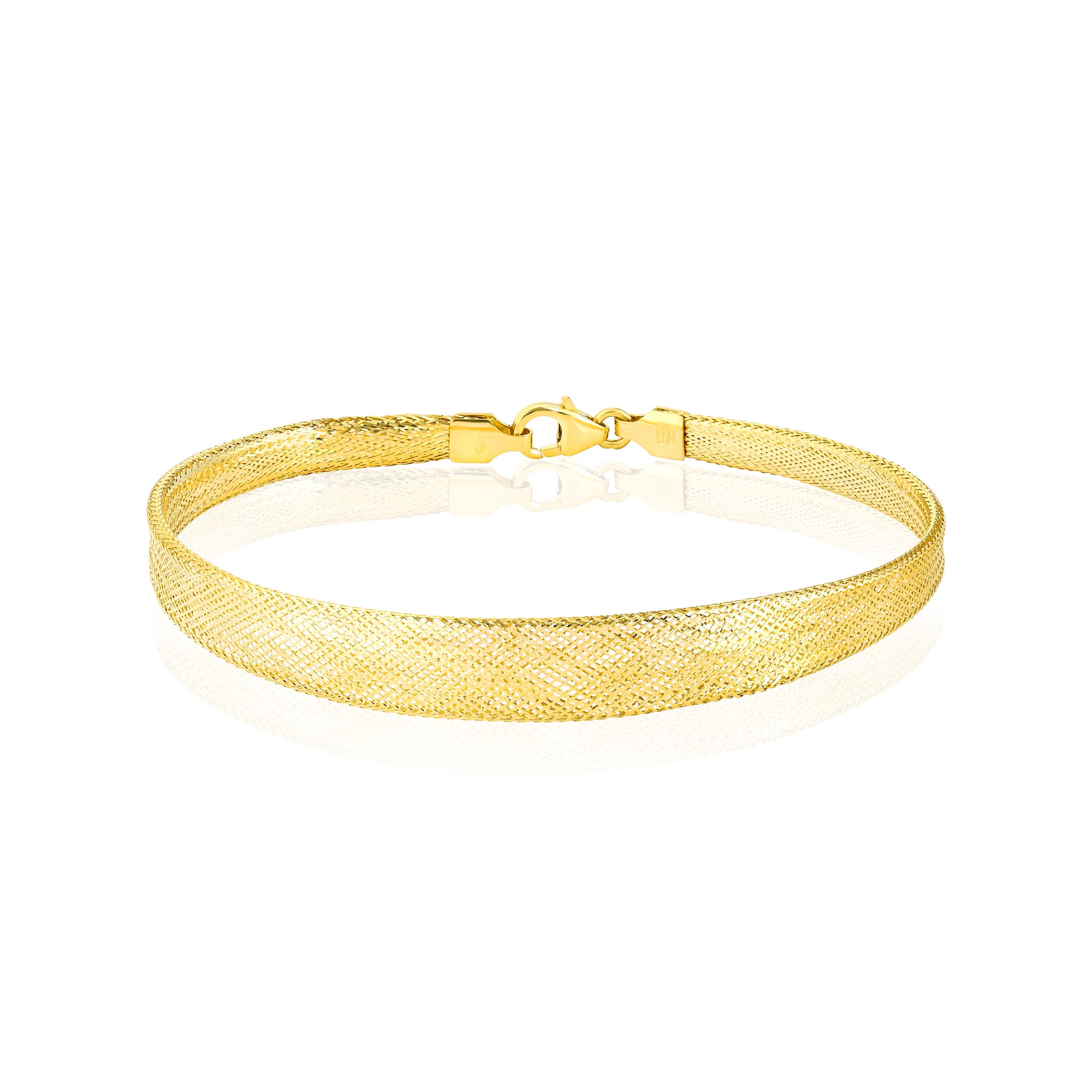 18K Pure Gold Elastic Bangle