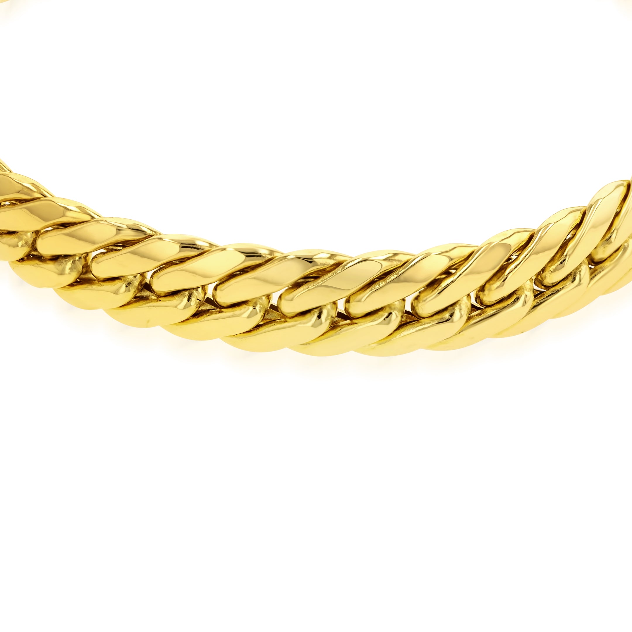 18K Pure Gold Elegant Thick Bracelet