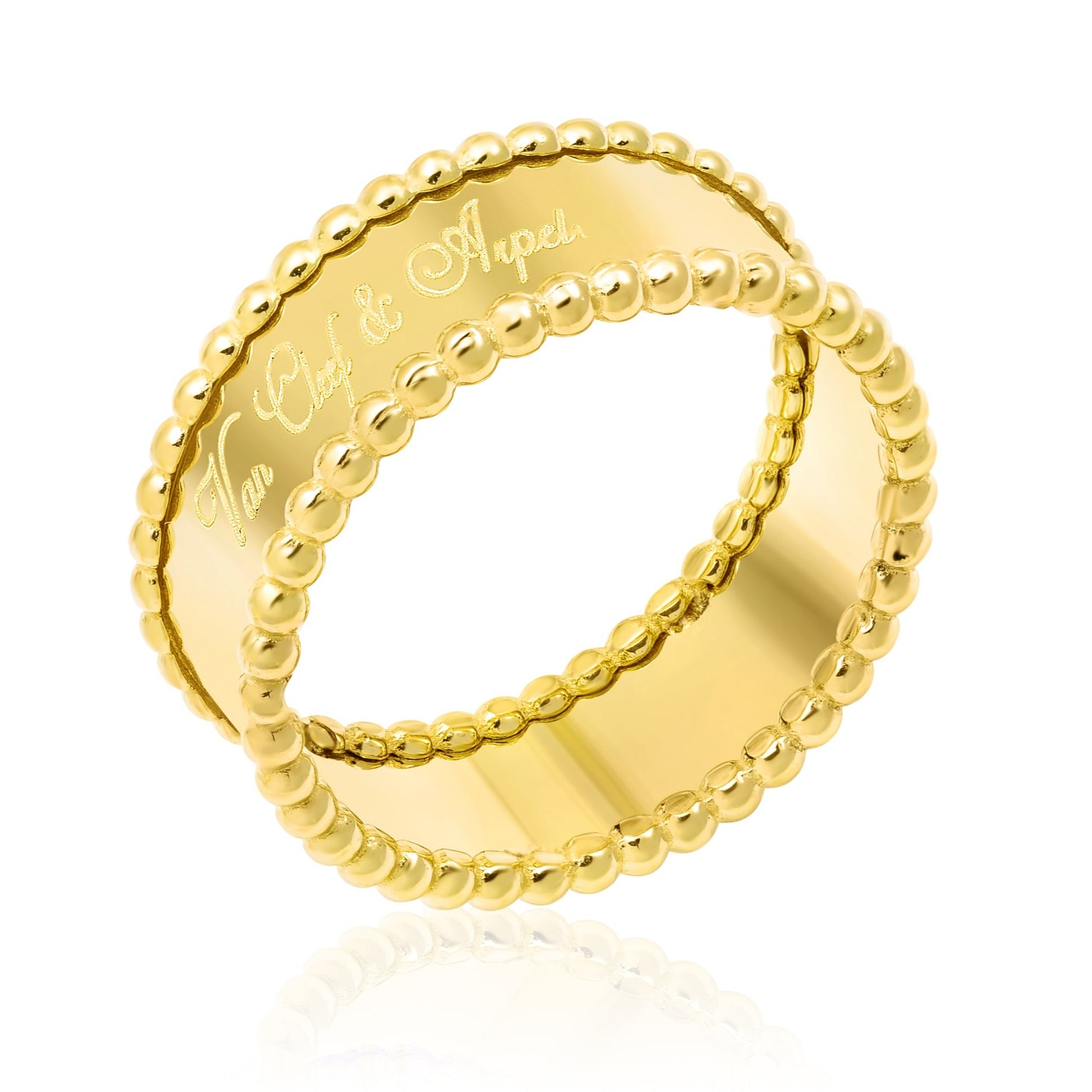 18K Pure Gold Round Seed Ring