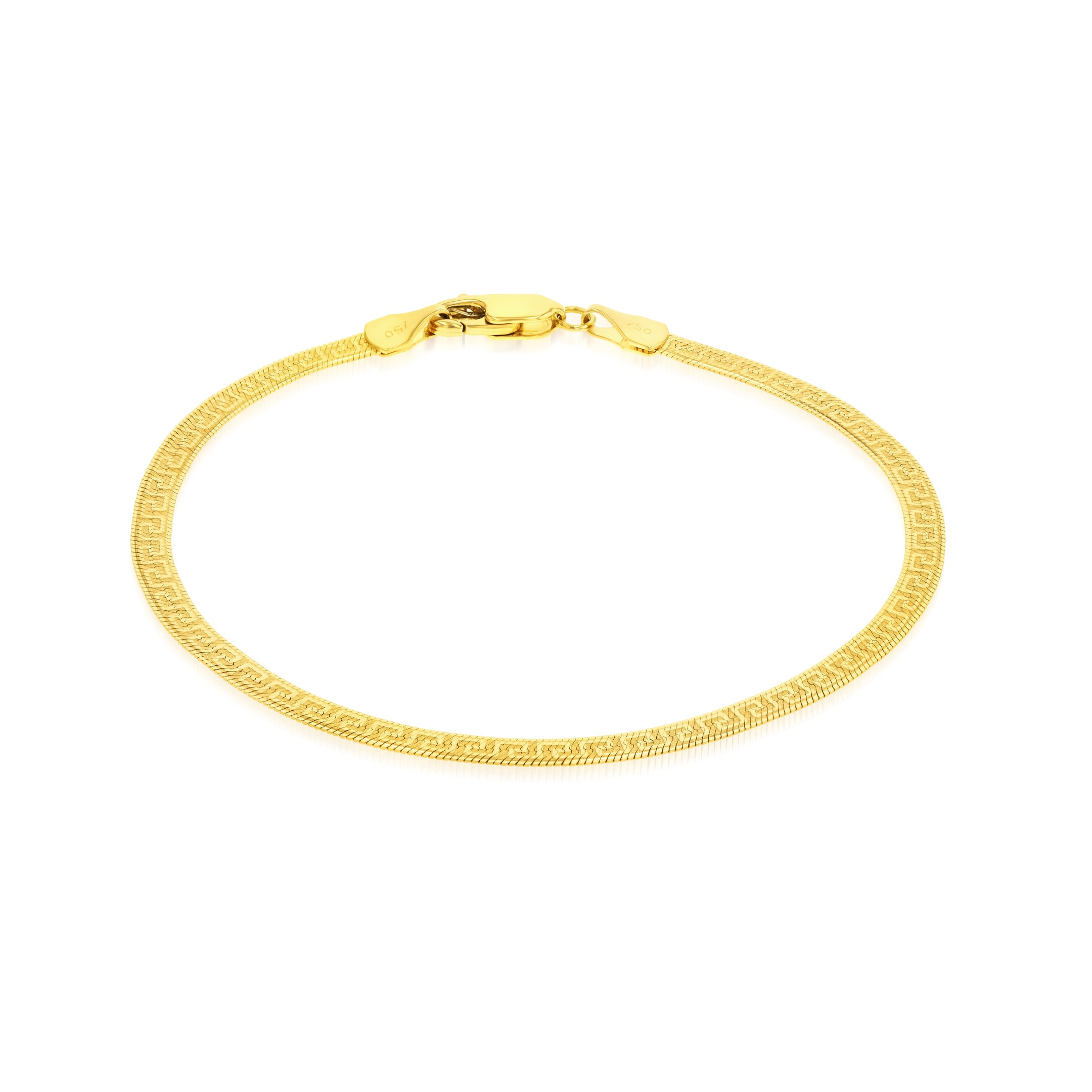 18K Pure Gold Flat Bracelet